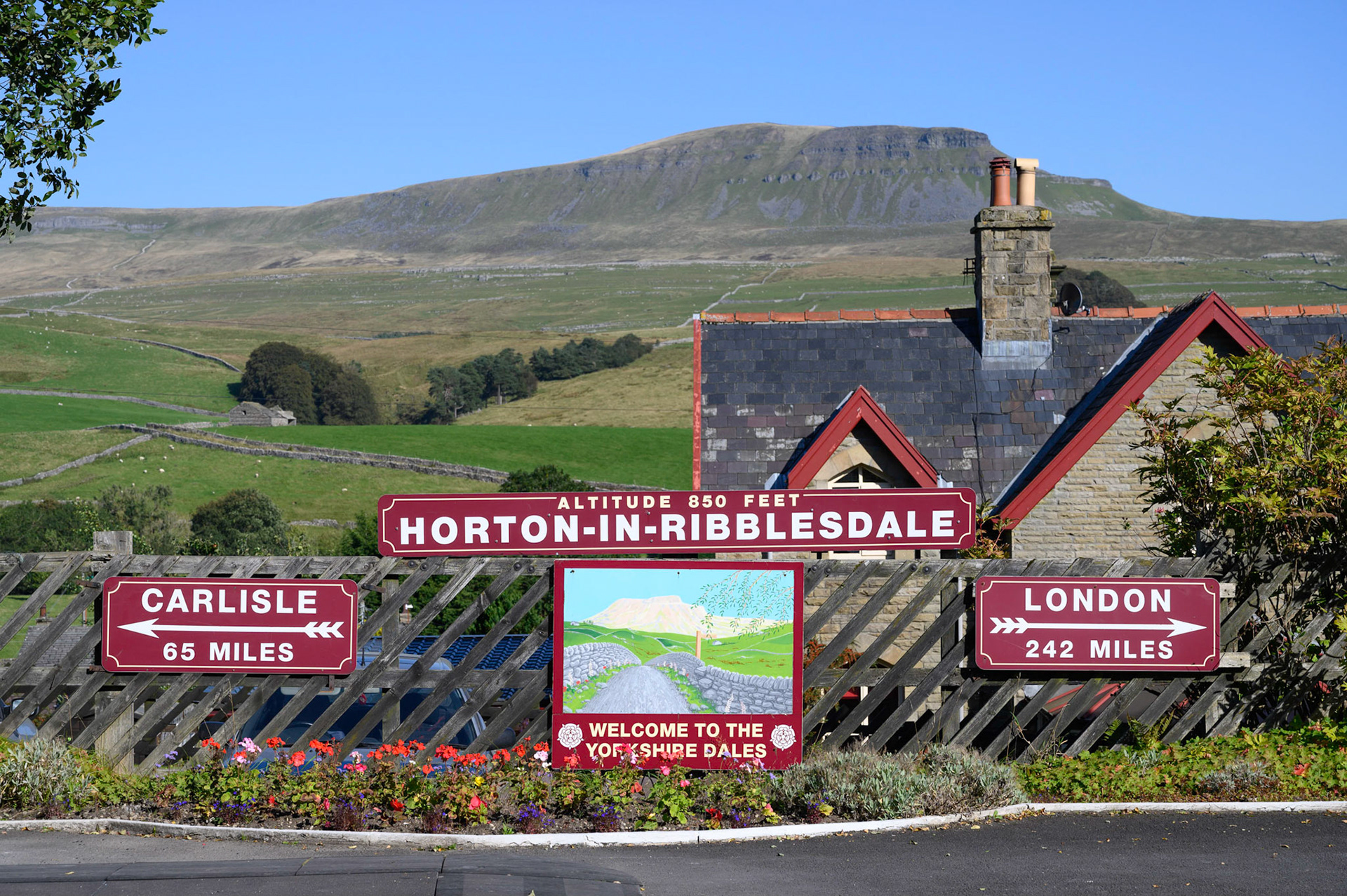 Horton in Ribblesdale Railway Station on the Settle to Carlisle Railway line, North Yorkshire.