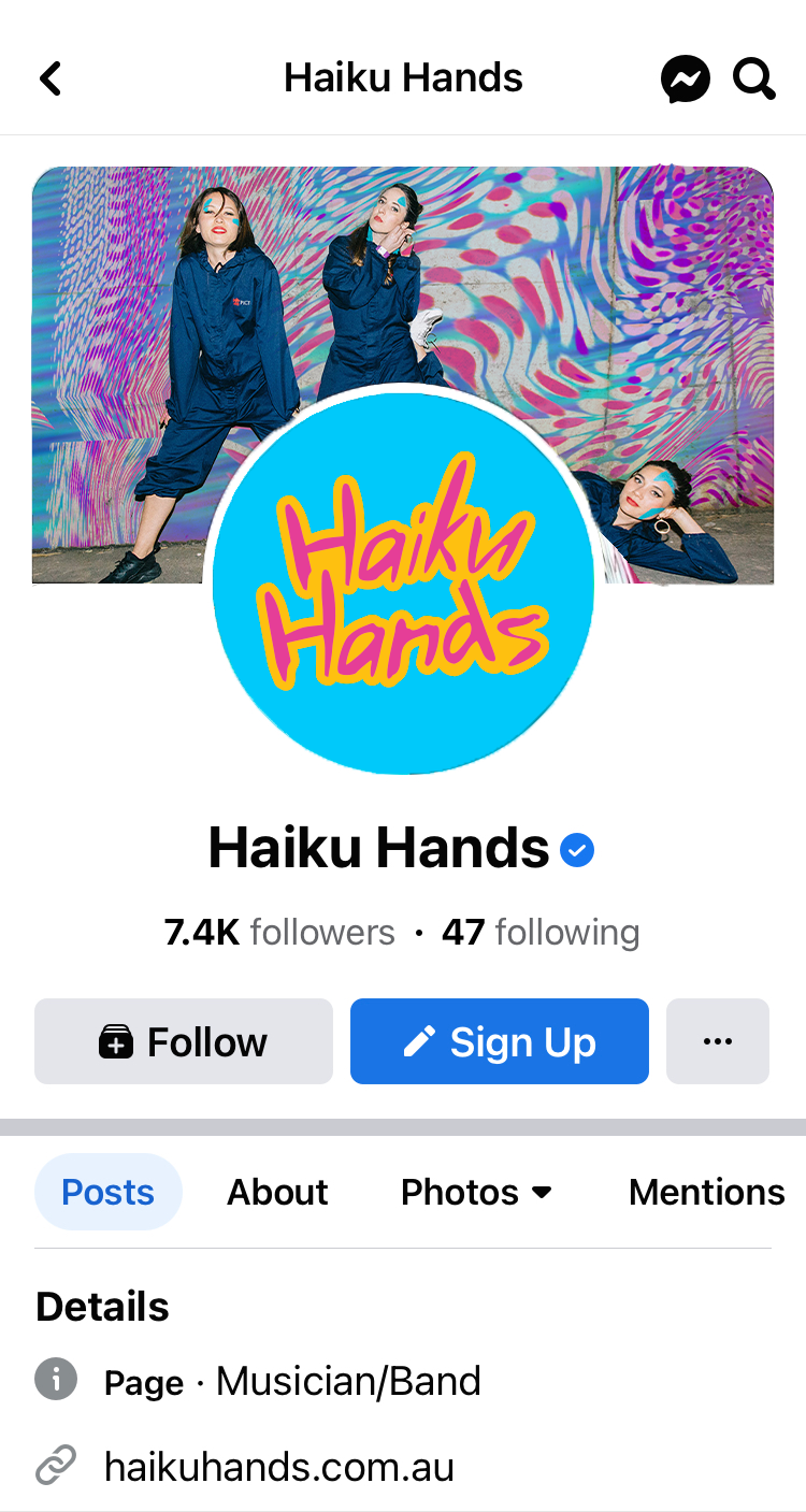 Facebook page