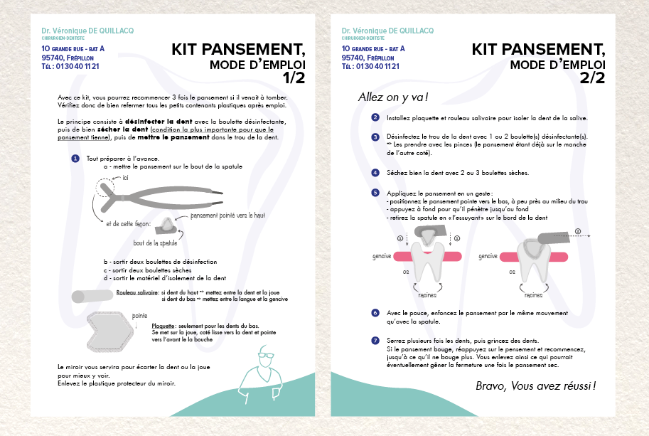 Mode d’emploi, à imprimer sur une feuille A4, recto-verso, reprenant les codes graphiques des précedents projets.