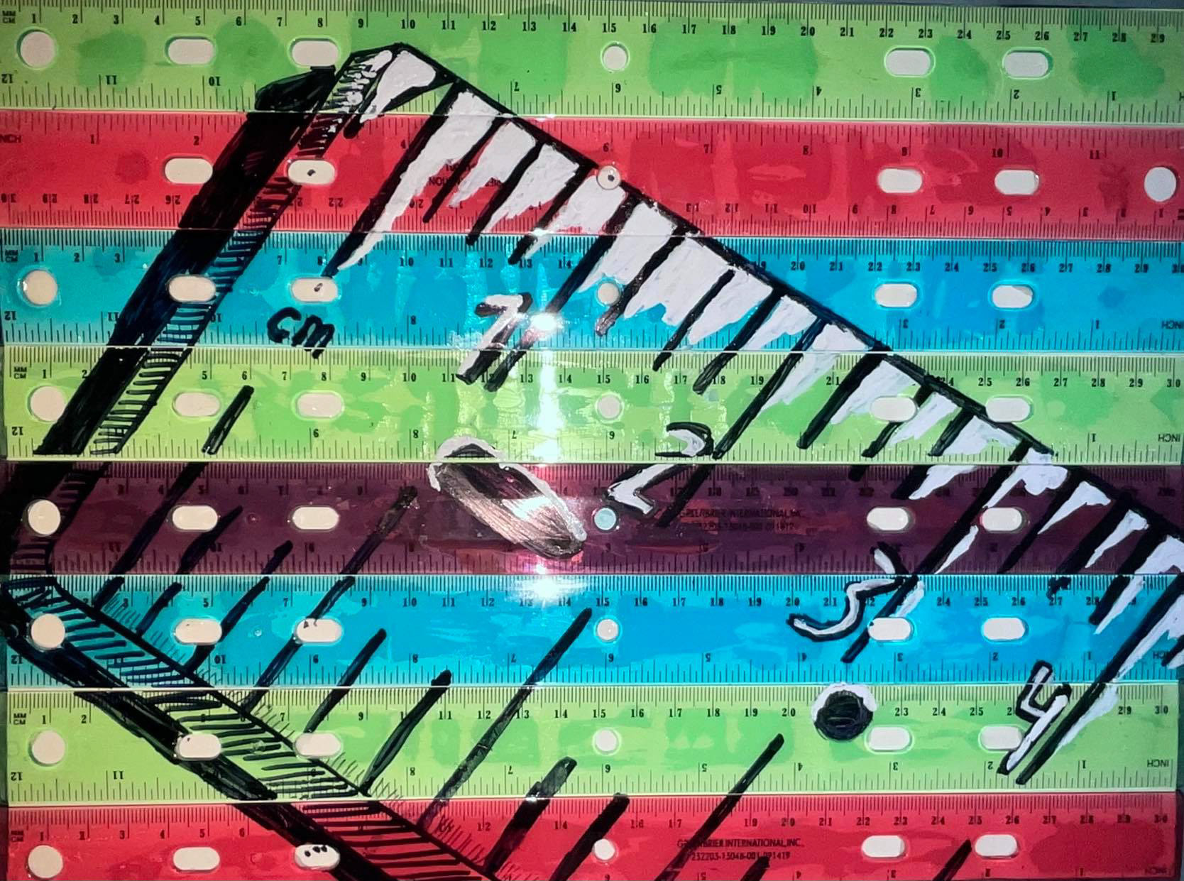 Plastic Rulers, Sharpie and White Out