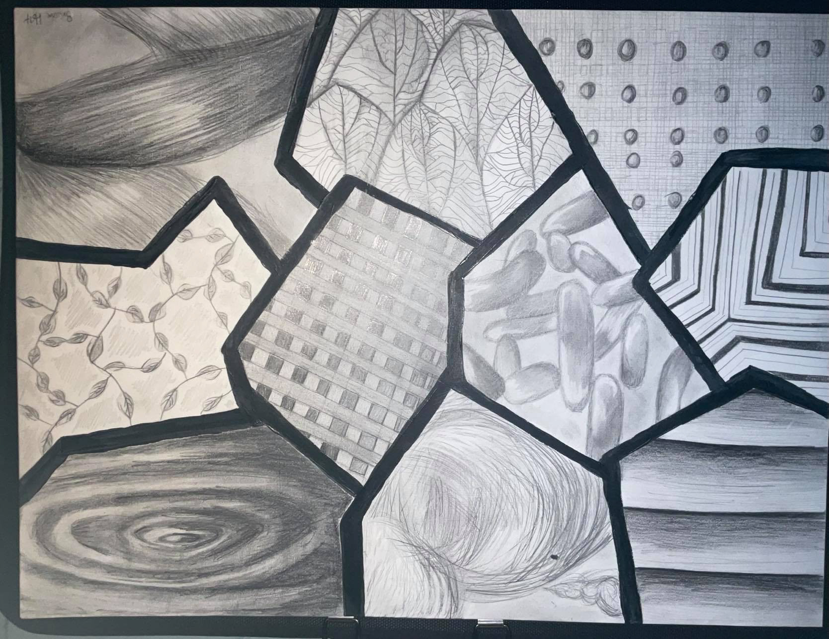 Graphite, Acrylic Paint
