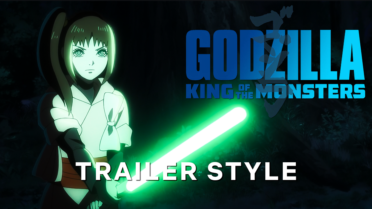 This thumbnail is for a trailer edit video that combines The Ninth Jedi series with Godzilla: King of the Monsters final trailer music