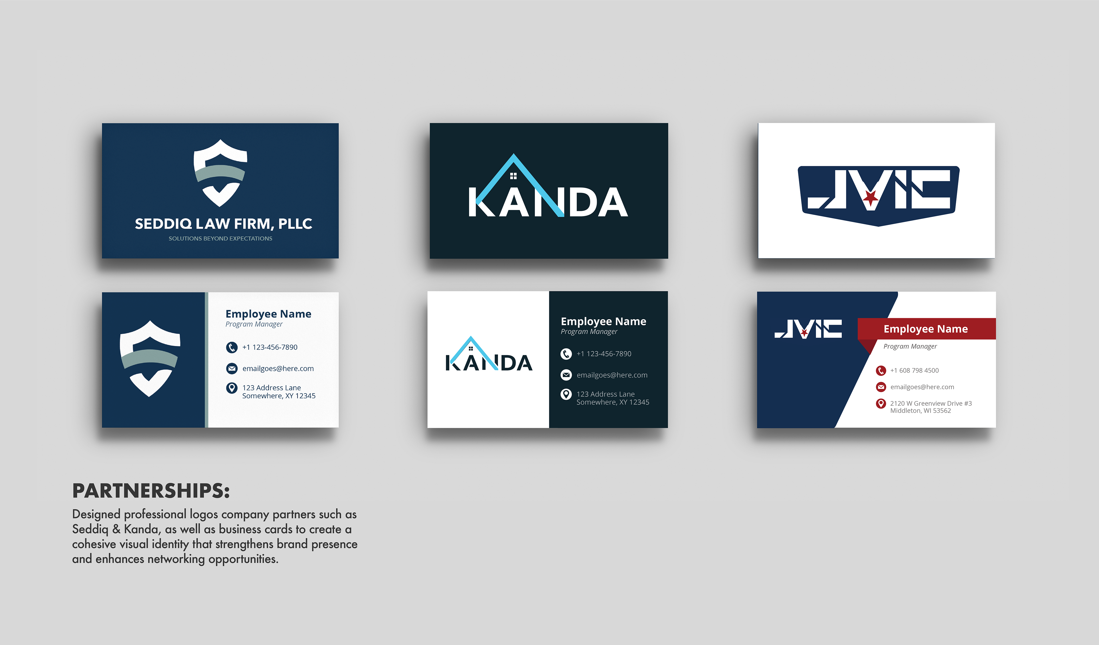 Partnerships. Design professional logos, as well as business cards to create cohesive visual identity and it strengthens brand presents enhances networking opportunities.