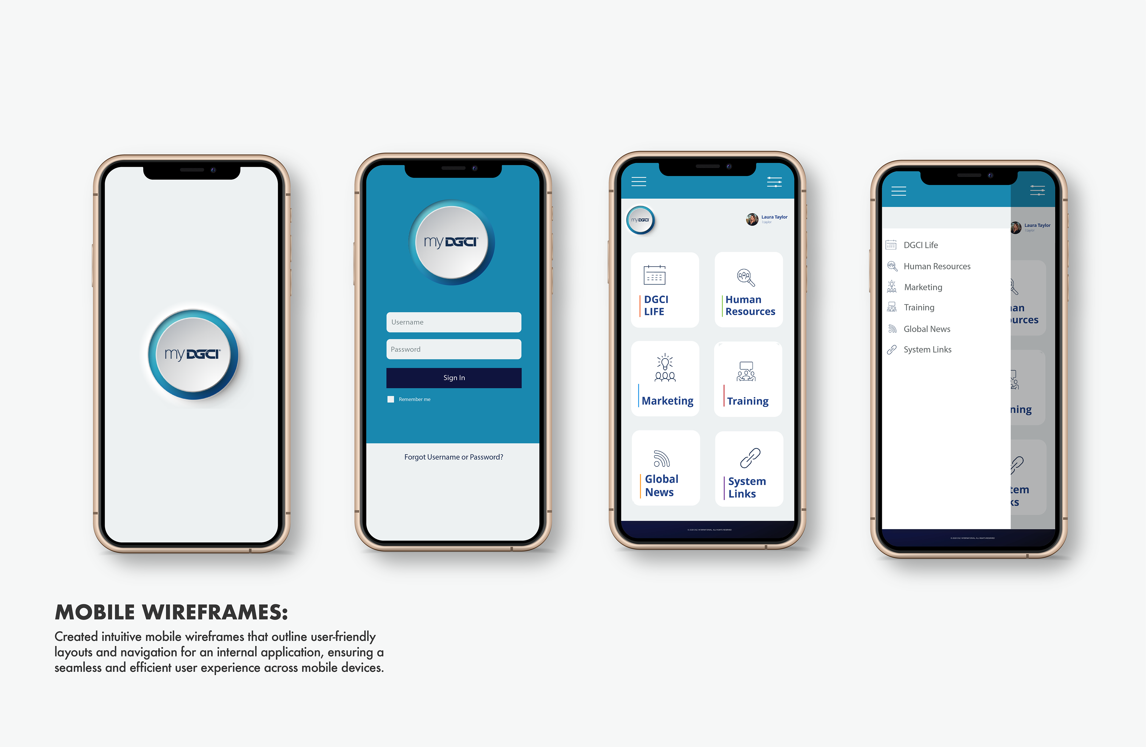 Dial wire frames. Created intuitive mobile mobile wire frames the outline user-friendly layouts and navigation for an internal application, ensuring a seamless and effective user experience across mobile devices.