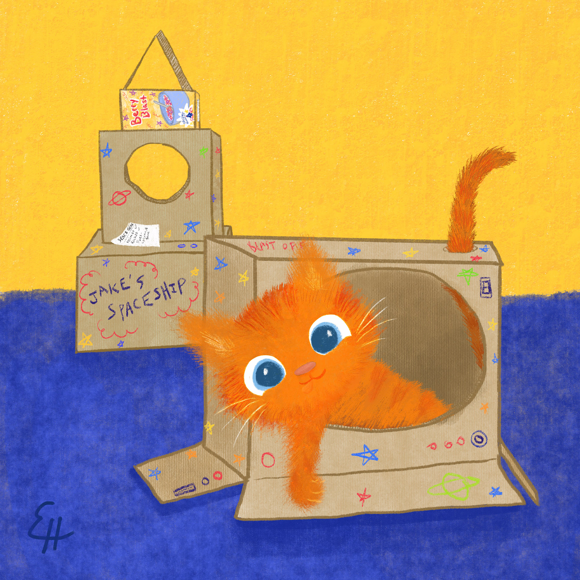 Orange cat illustration