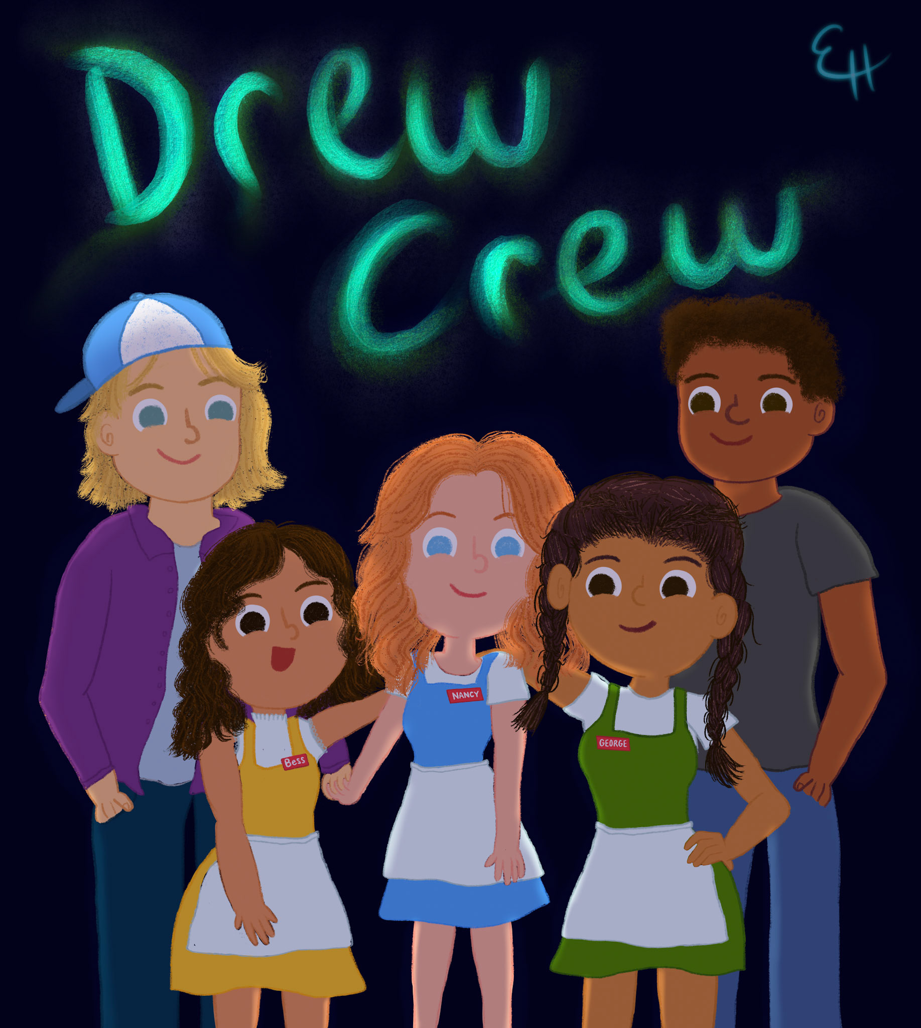 Spooky Nancy Drew illustration