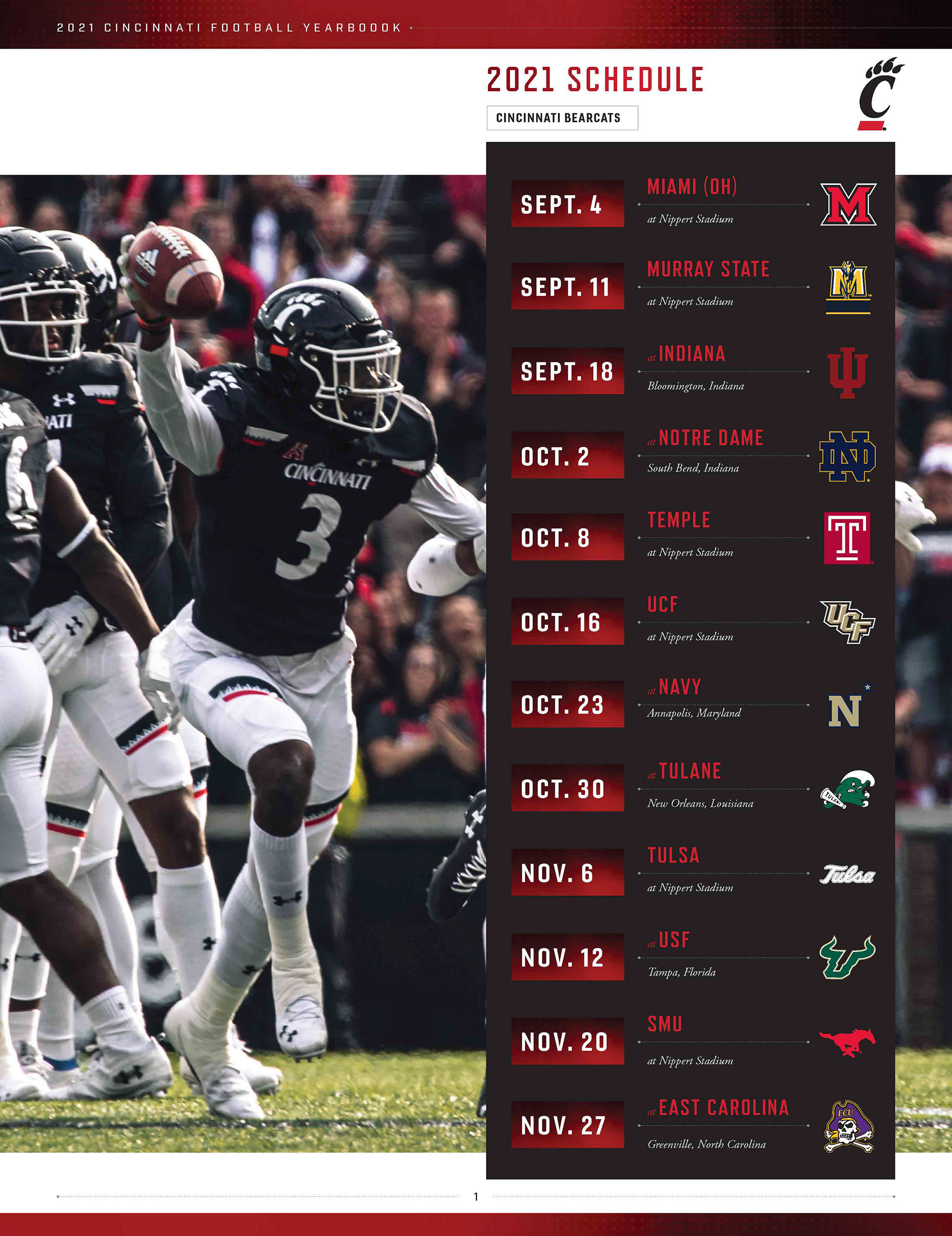 Cincinnati Bearcats football: 2021 schedule