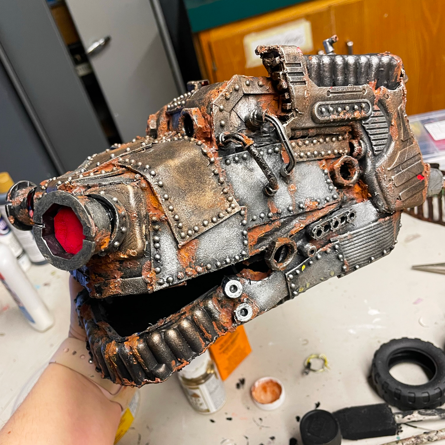 Metallic dry brush coat
