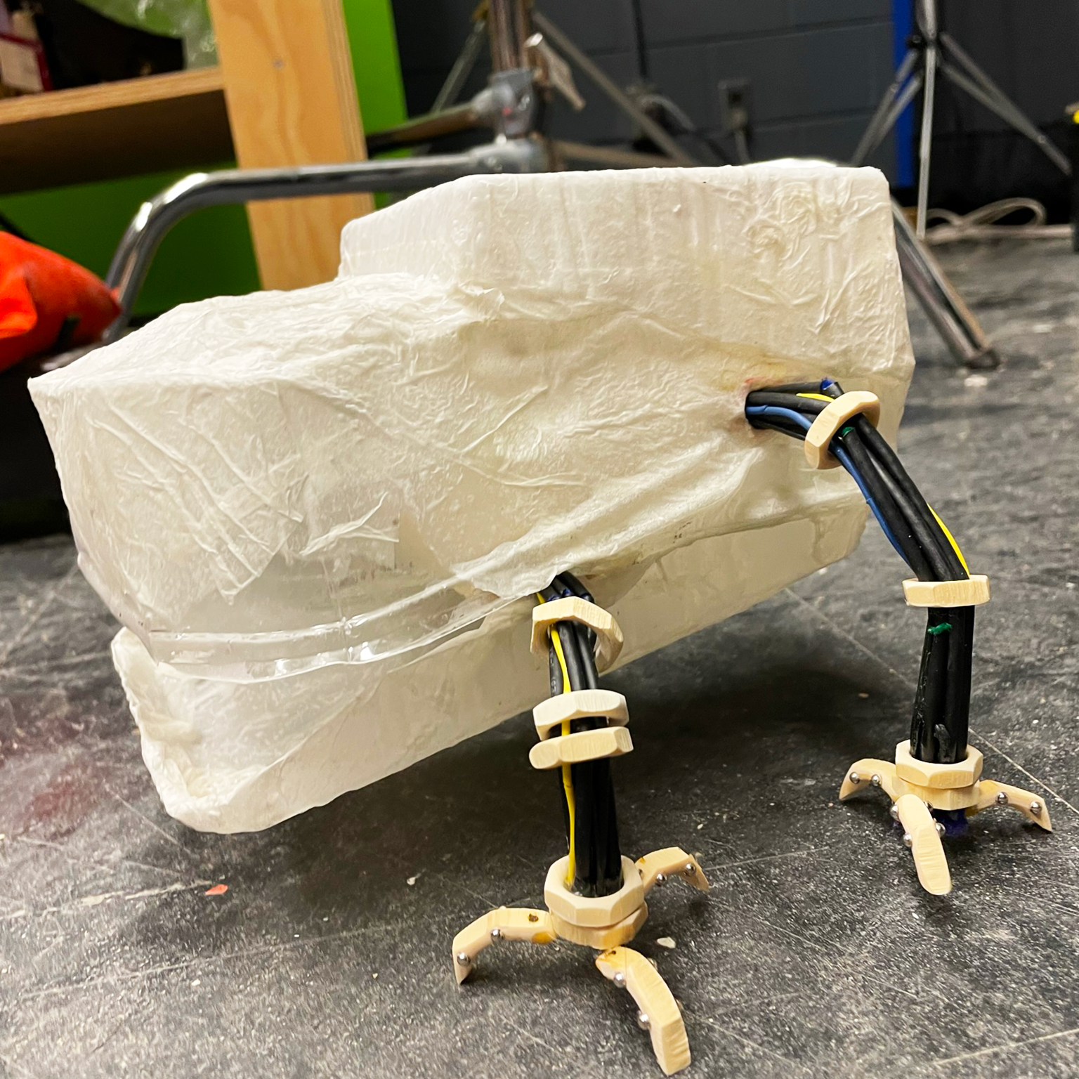 Napkins and glue 'skin'