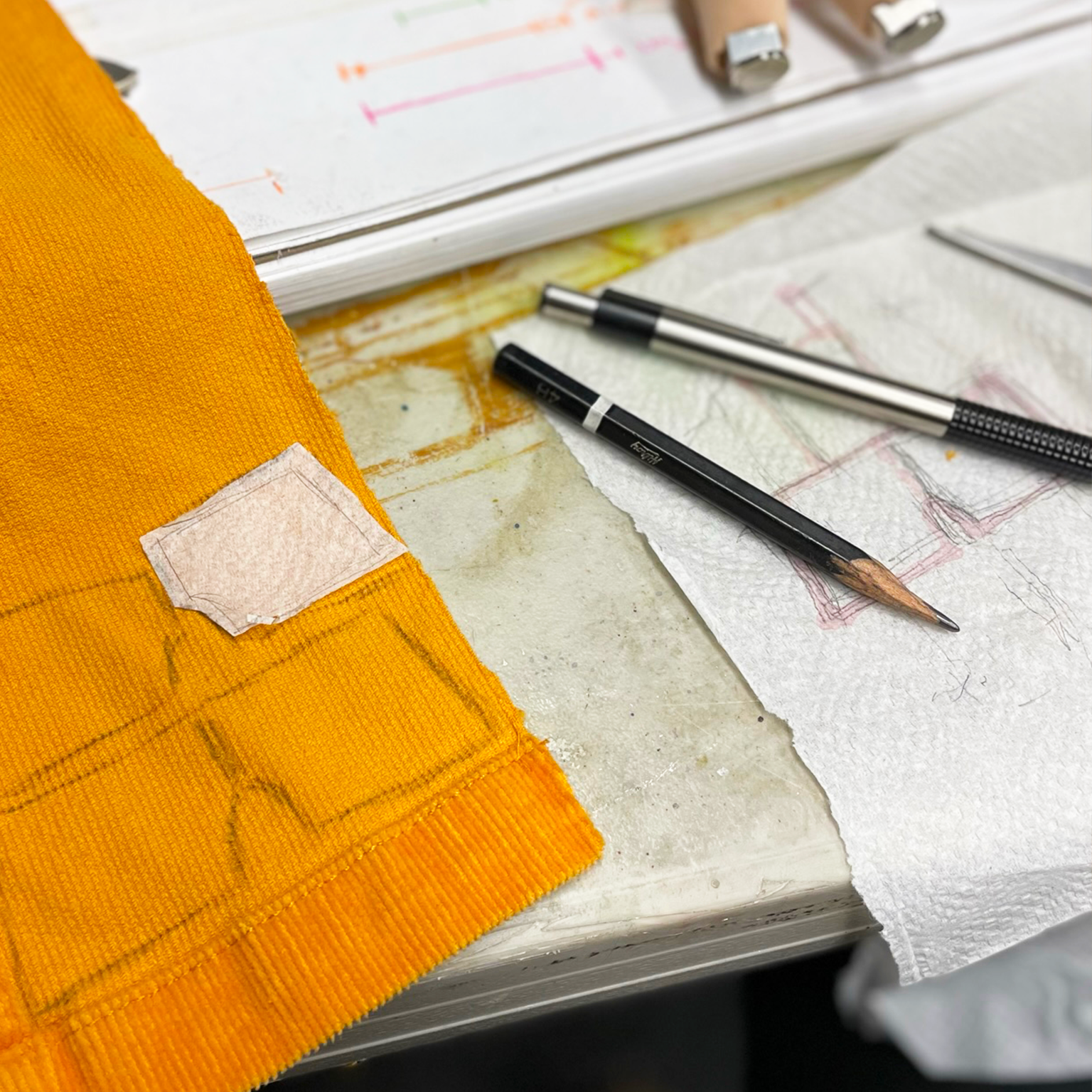 Using napkins as pattern making paper