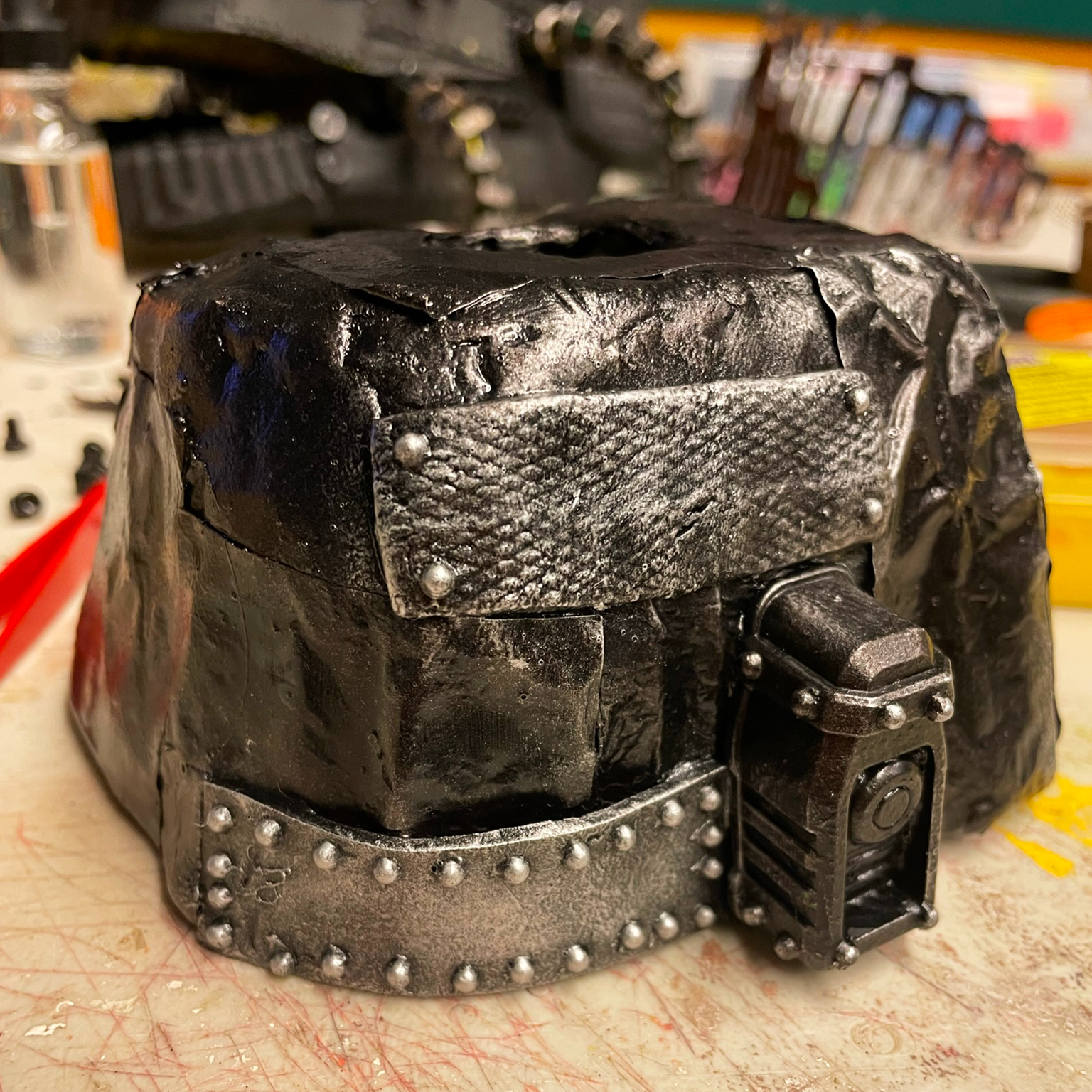 Rock metal dry brush