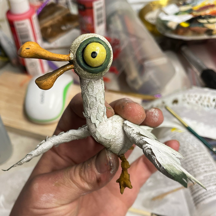 Final seagull puppet