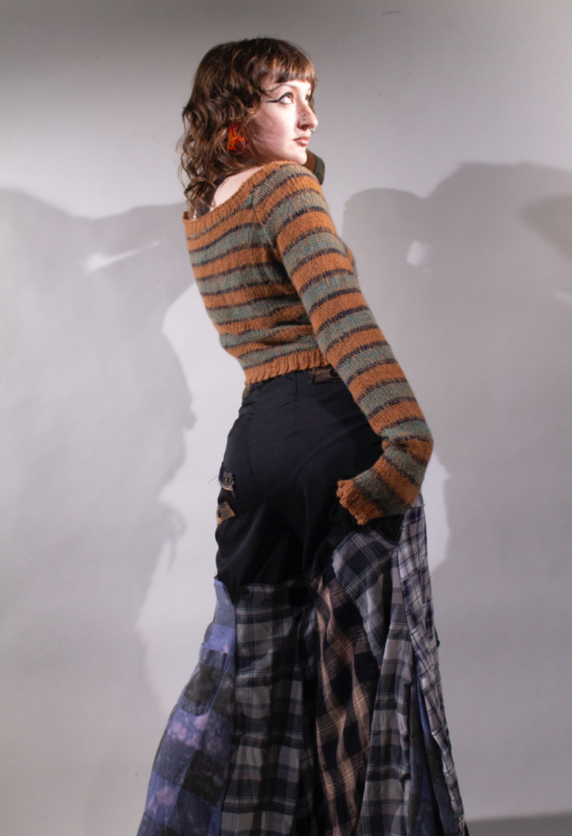 Alpaca Knit Sweater and Upcycled Pants