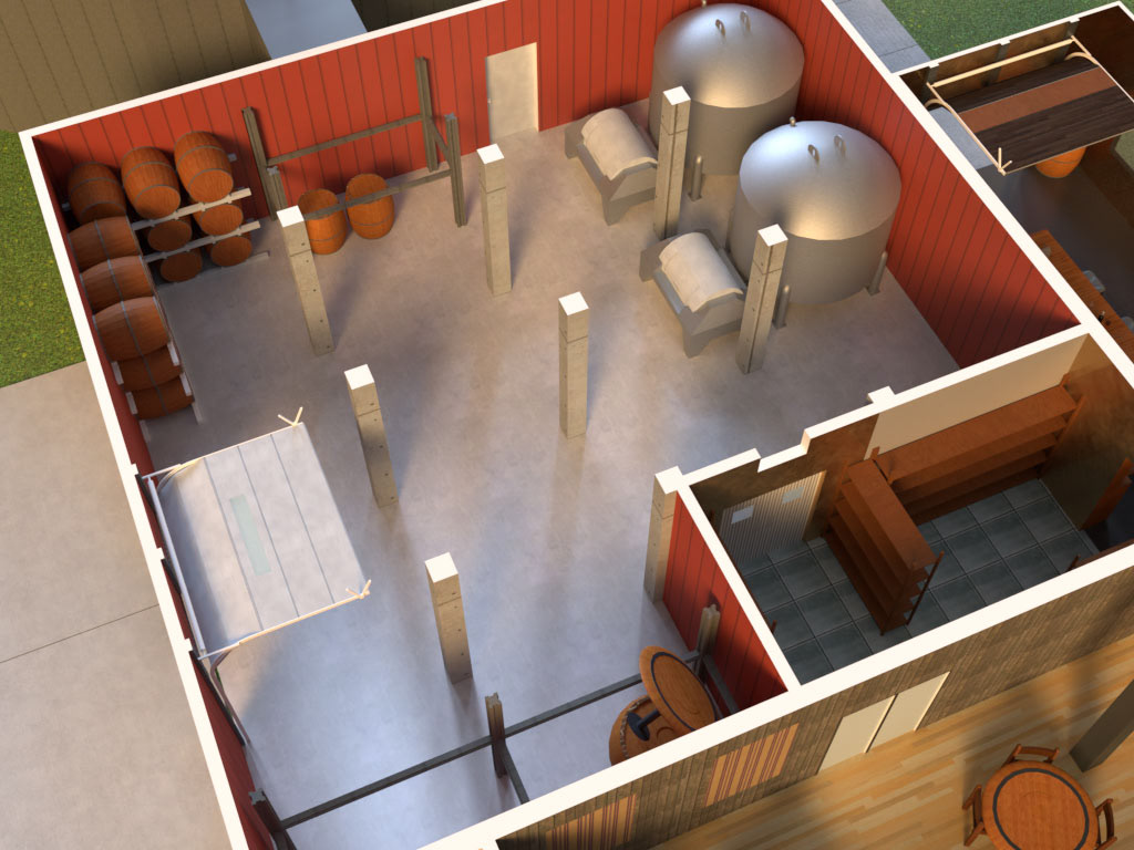 Winery concept - production room