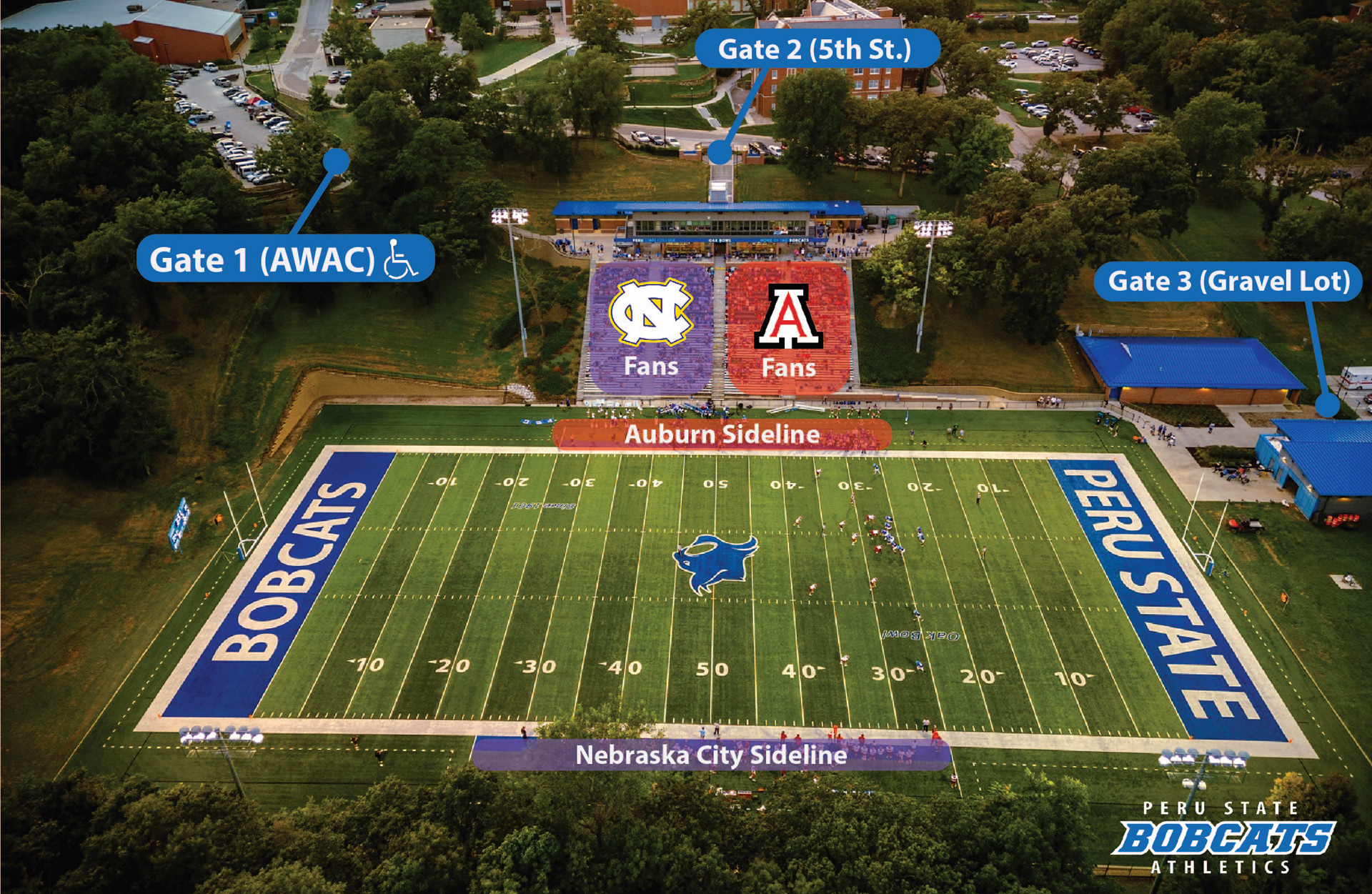 Neutral site high school game information for fans.