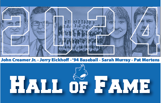 Class of 2024 Hall of Fame graphic for video displays and social media.