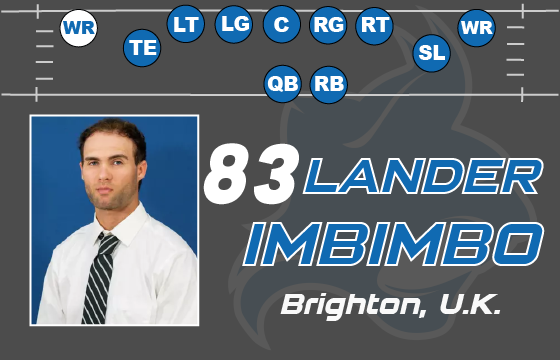 Football starting lineup graphic for video board.