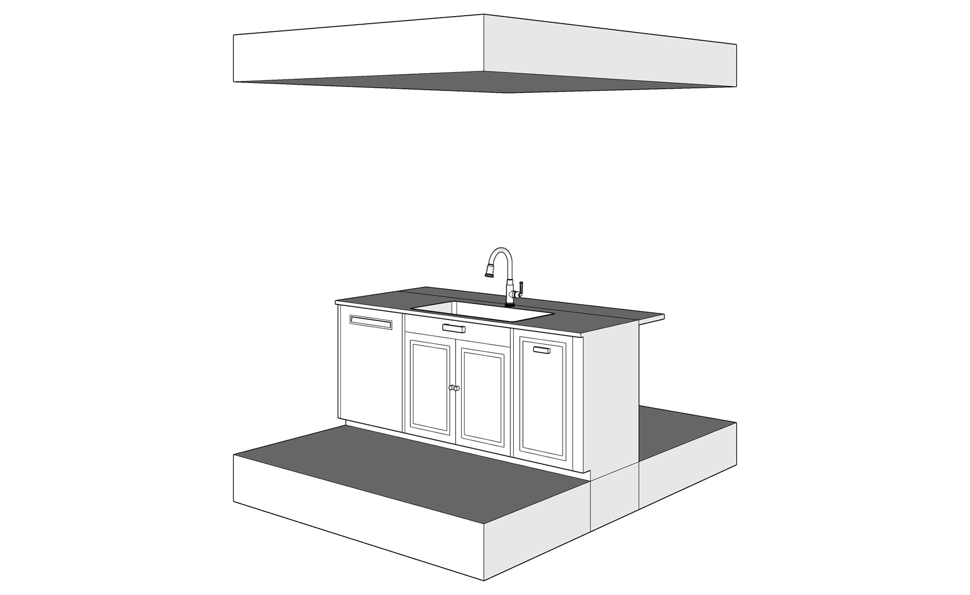 Kitchen Island with Sink