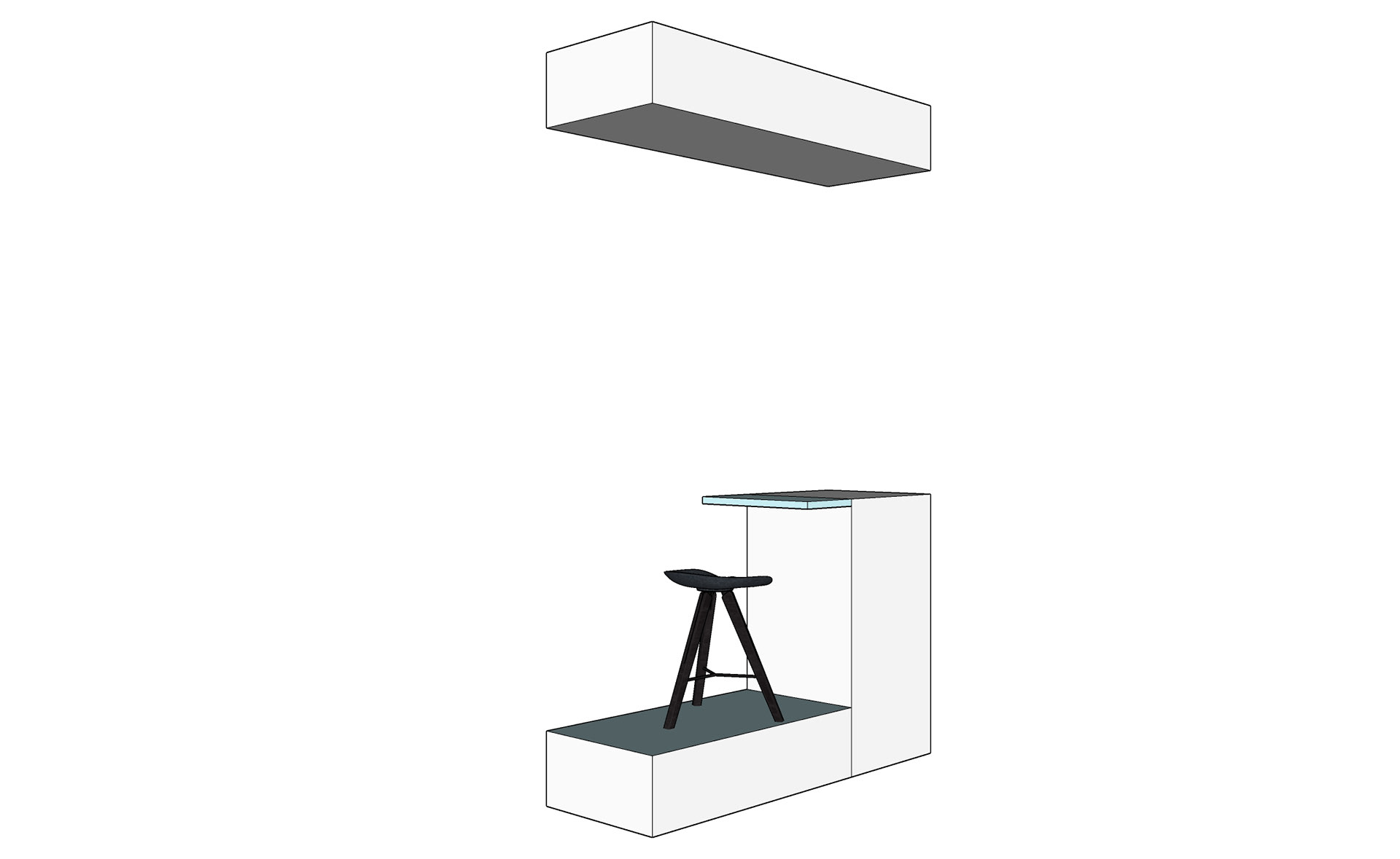 Seating Stool and Island (1 unit)