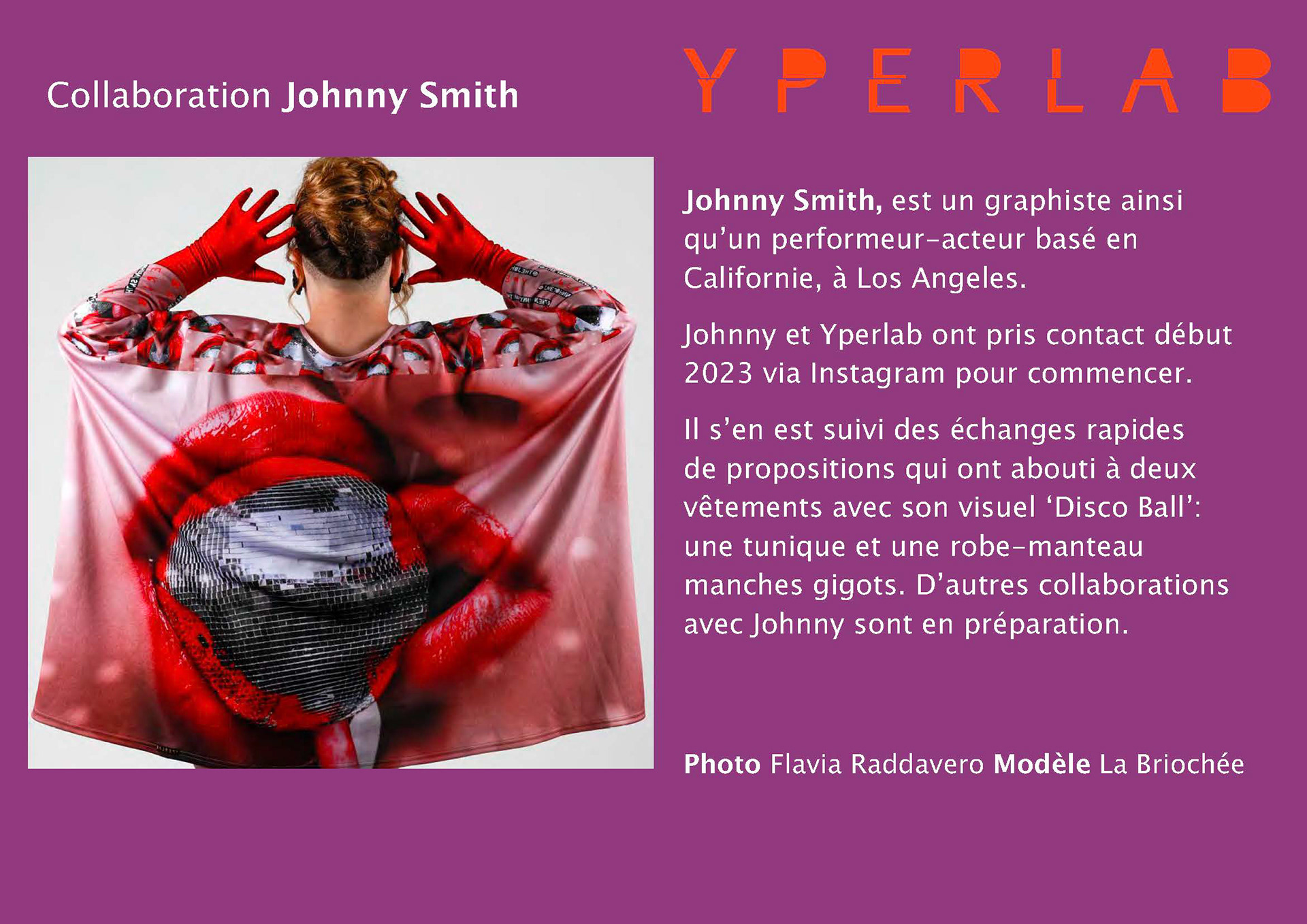 La Briochée porte la tunique recto-verso Disco Ball (collab Johnny Smith)