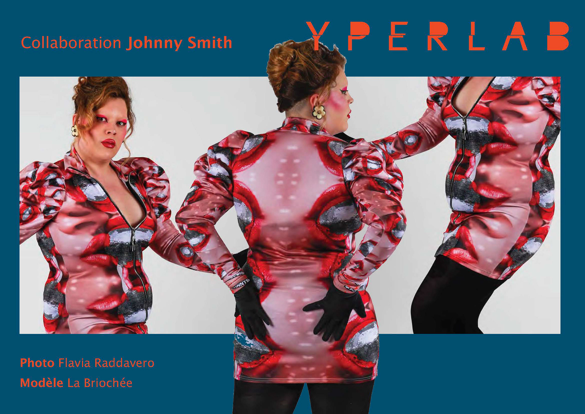 La Briochée porte la robe-veste Disco Ball (collab Johnny Smith)