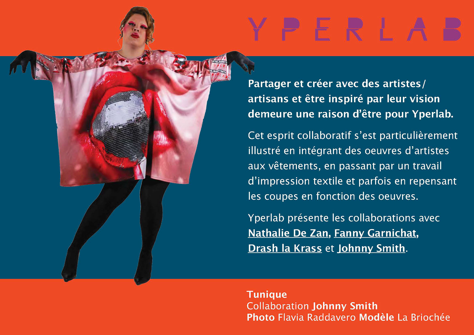 La Briochée porte la tunique recto-verso Disco Ball (collab Johnny Smith)