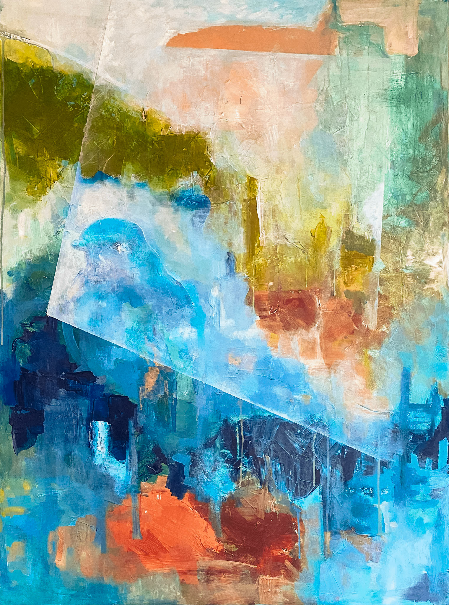 Blue Bird | acrylic on canvas | size 90x120cm | year 2020 (SOLD)