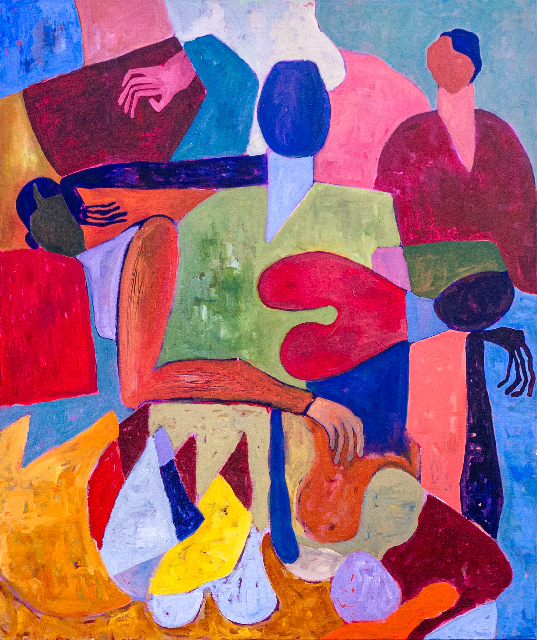 Human or animal | acrylics & spray paint on canvas | 145x175 cm | year 2021 