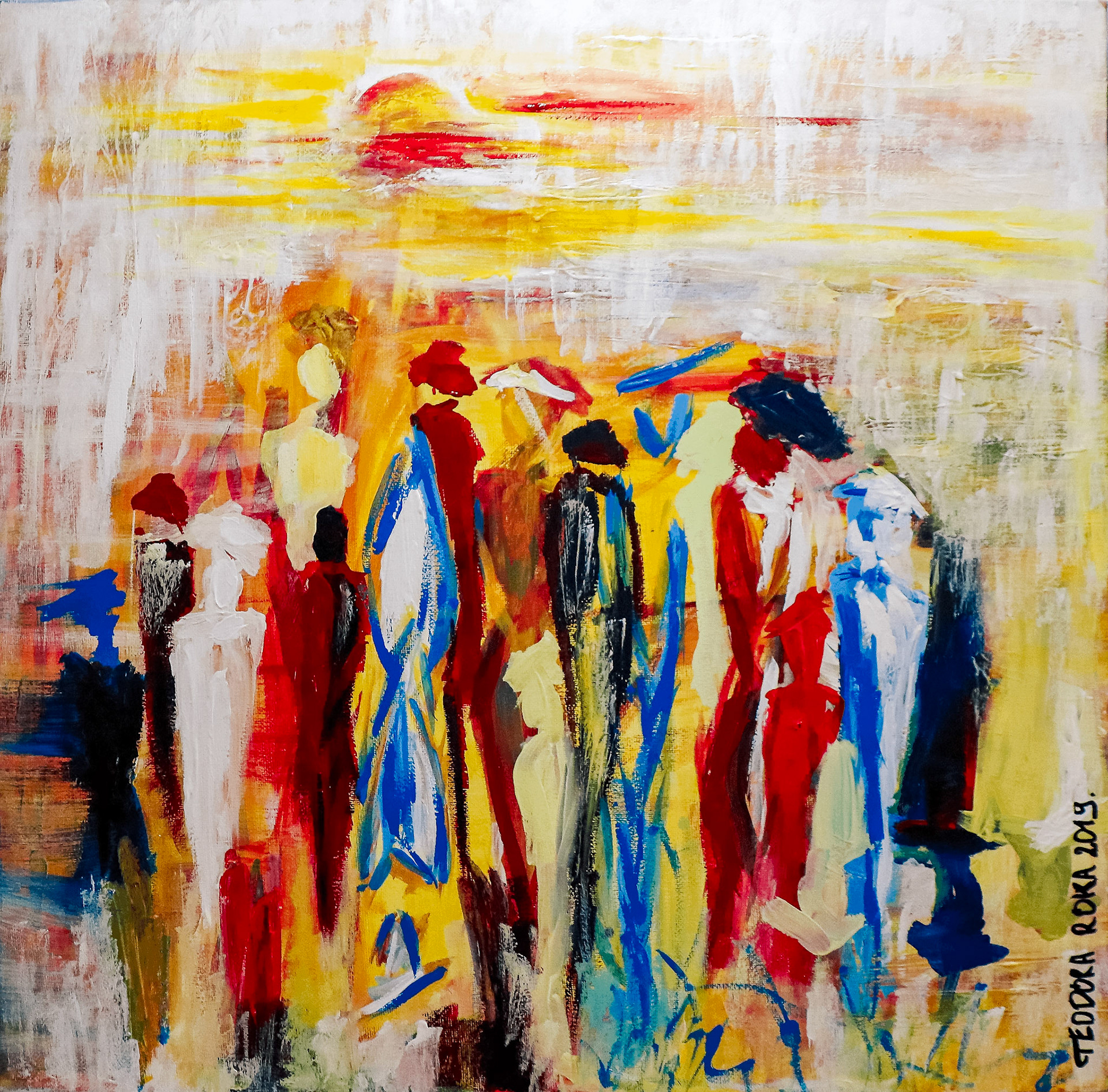 Sun | acrylic on canvas | size 60x60cm | year 2019 (SOLD)