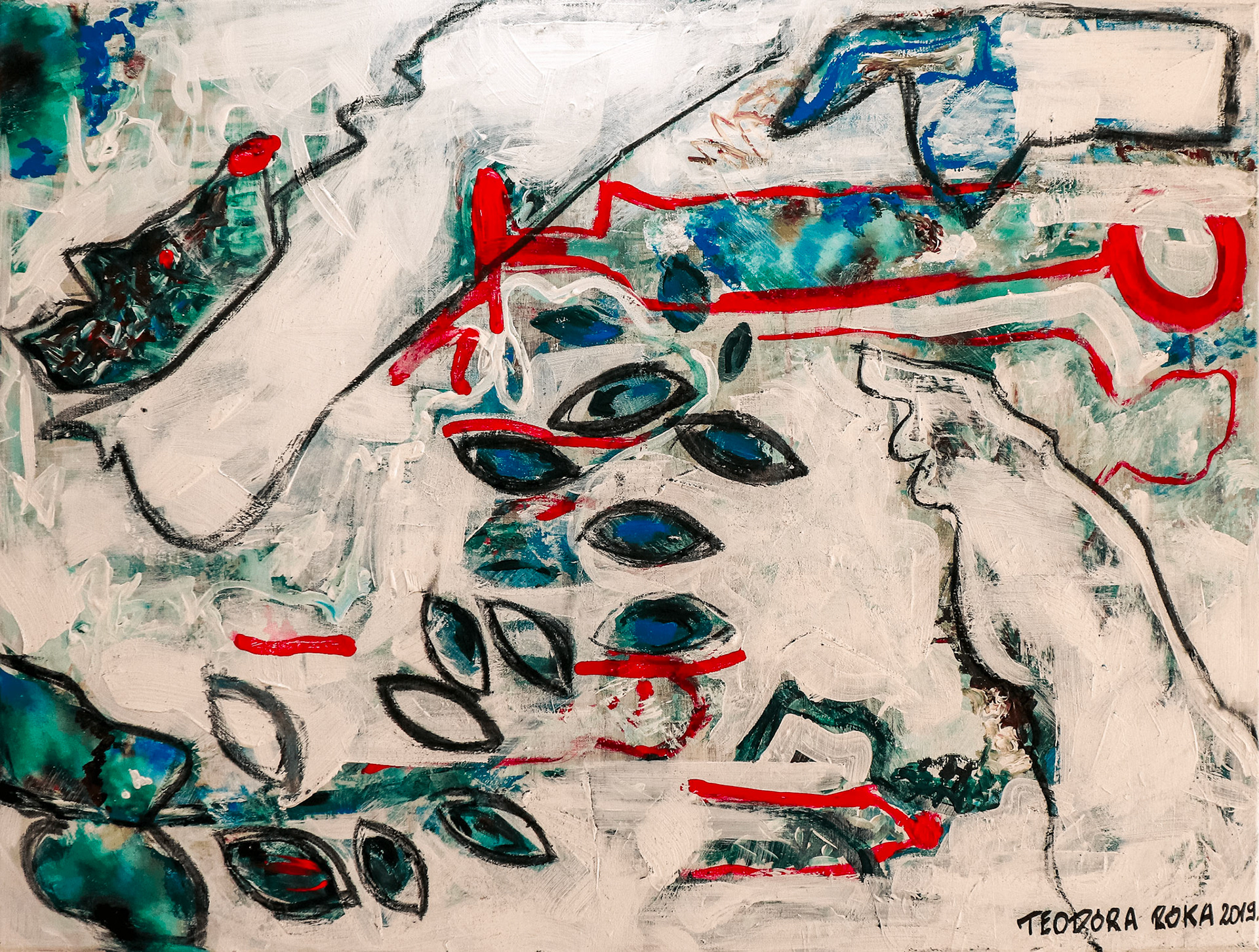 Honeybee | acrylic on canvas | size 80cmx60cm | year 2019 (SOLD)