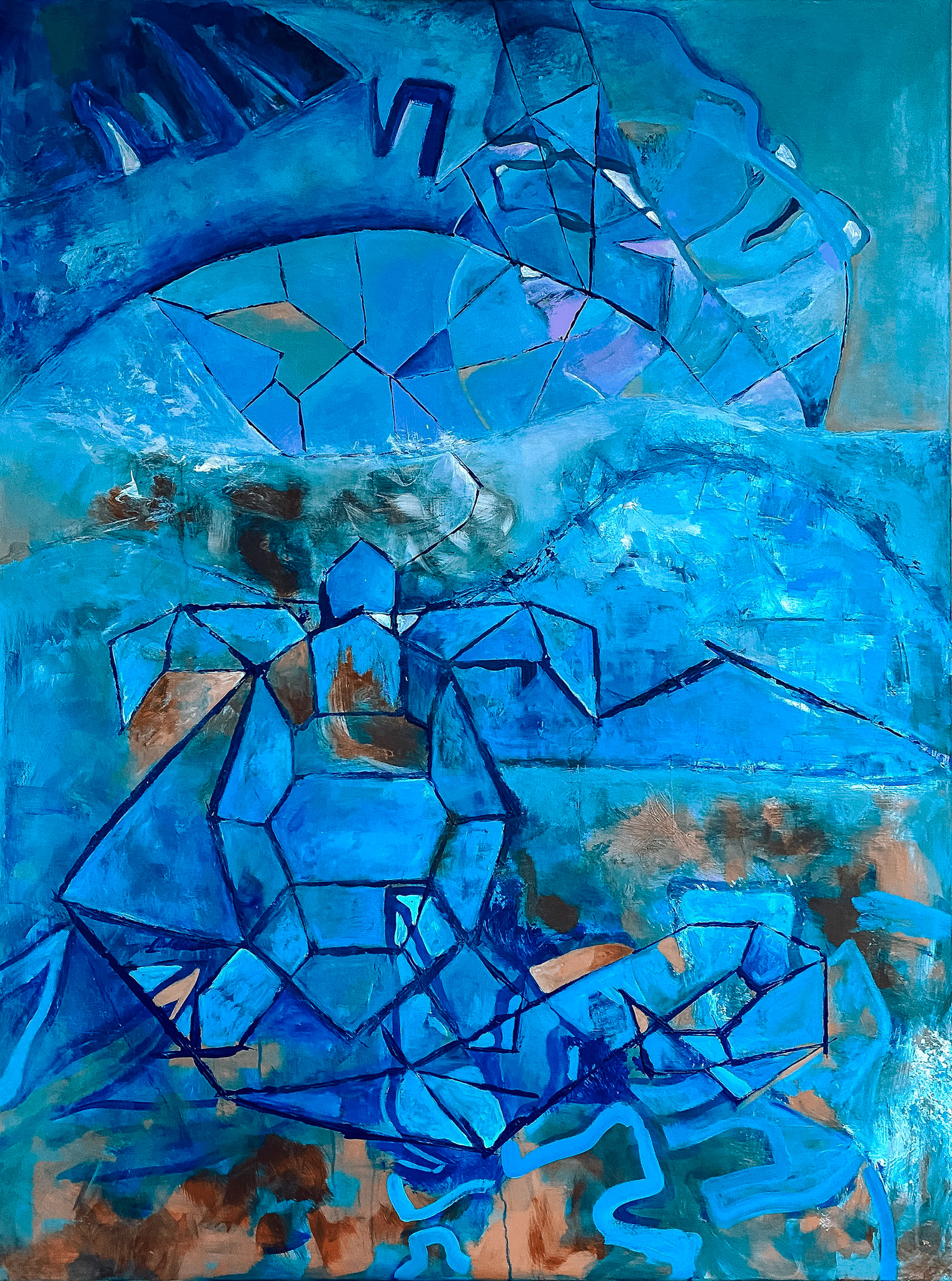 Waves | acrylic on canvas | size 90x120cm | year 2020 (SOLD)