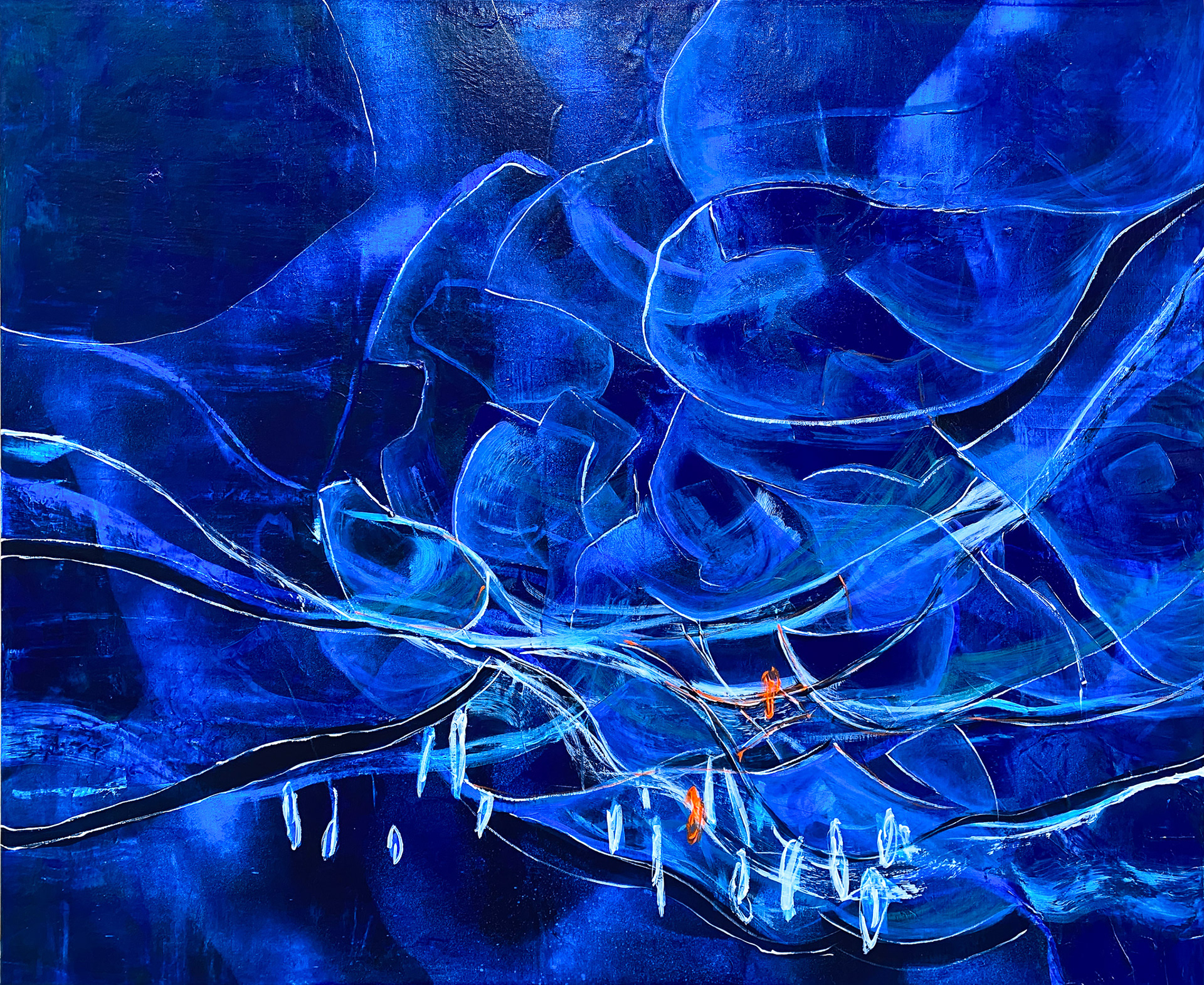 'MBC' | acrylics & oil on canvas  | size 100x120 cm | year 2023 