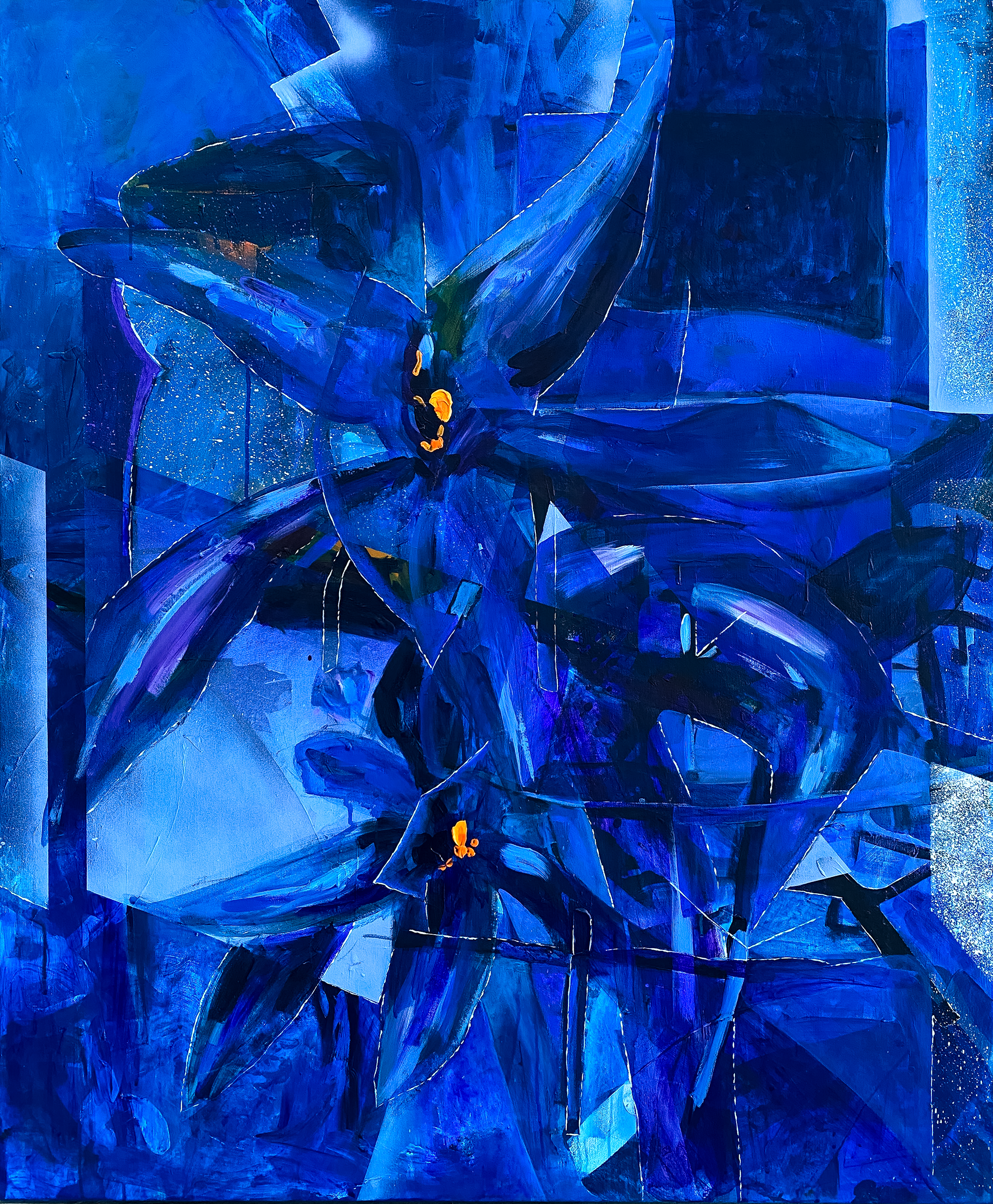 'Code Blue' | acrylics on canvas | size 100x120cm | year 2022