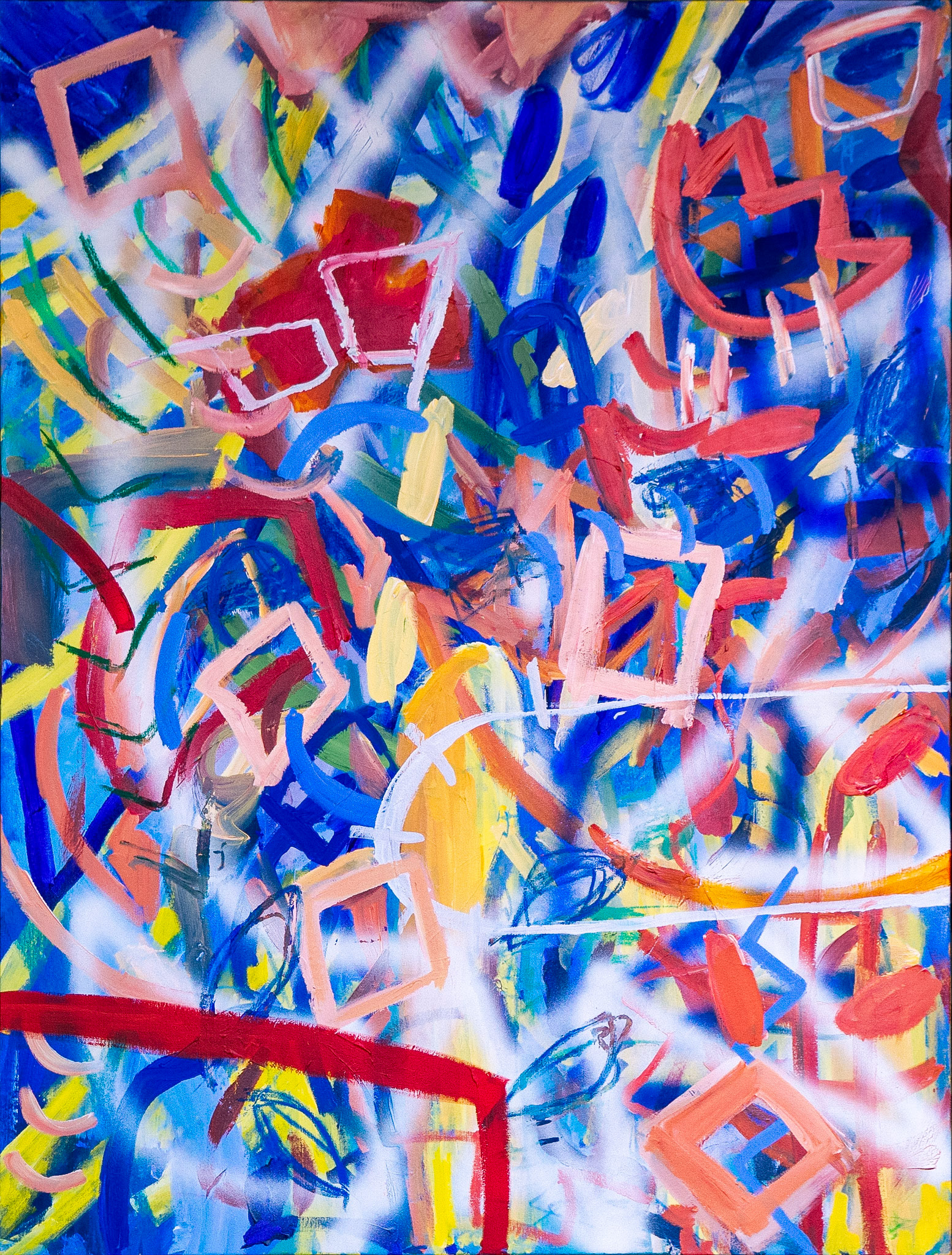 The Ways of Heaven | Acrylic paint, spray paint & soft pastels | 110x145 cm | year 2021 