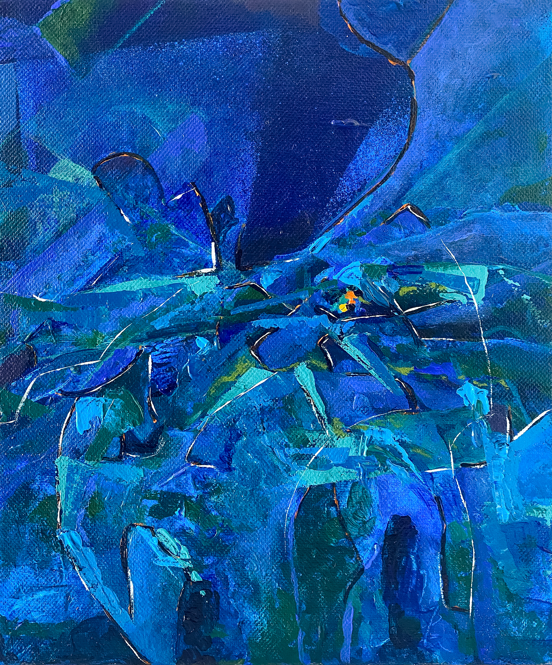 'Wondering' | acrylics on canvas | size 20x25cm | year 2022 | SOLD