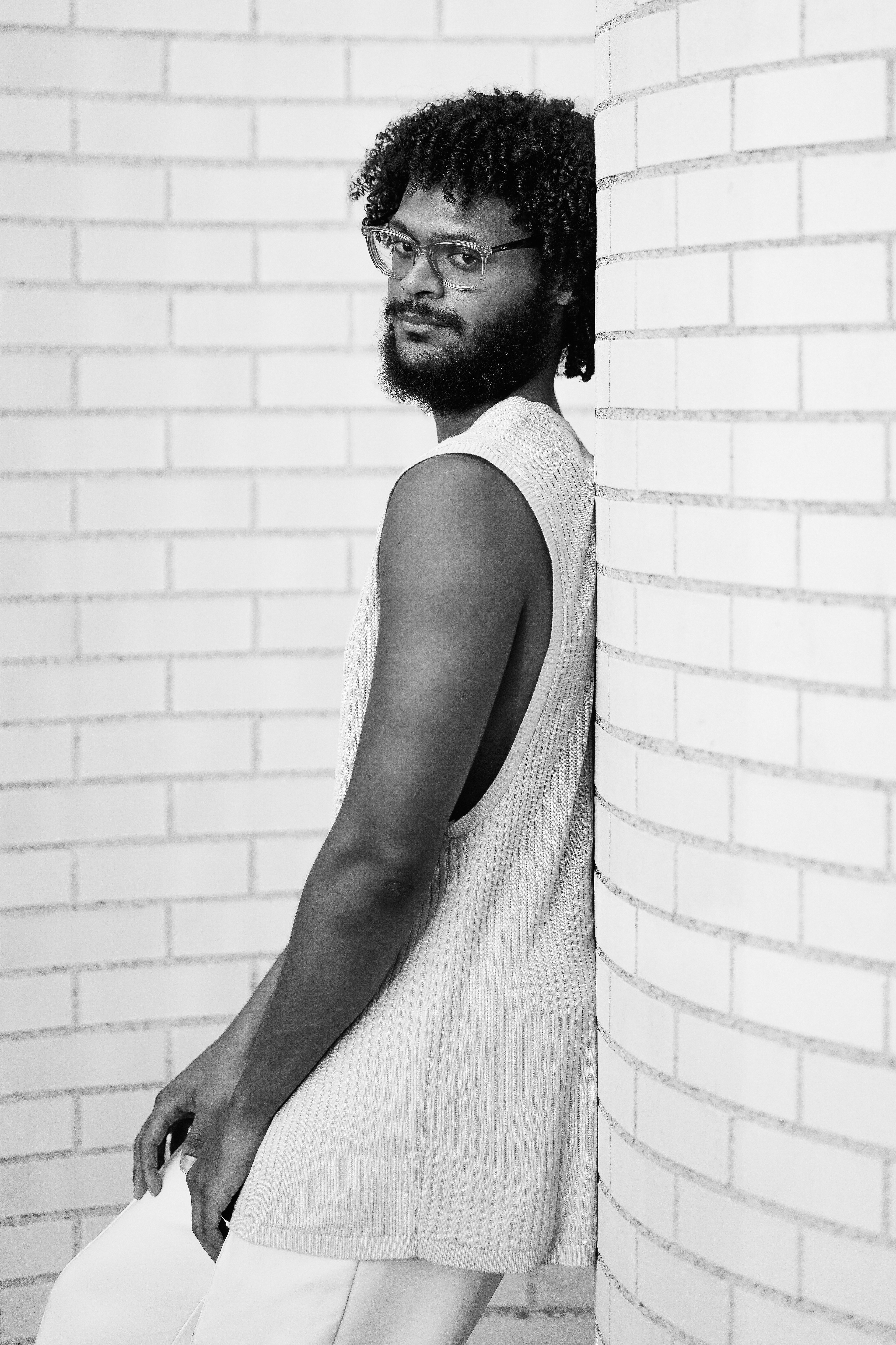Portrait of Mark Baker-Sanchez photographed in Jazmín Ramirez in Dallas, Texas