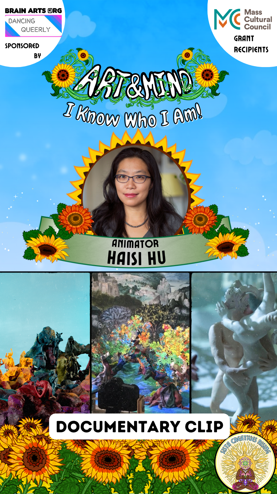 Background, banner & sunflower photo frame by Nabila Nugroho