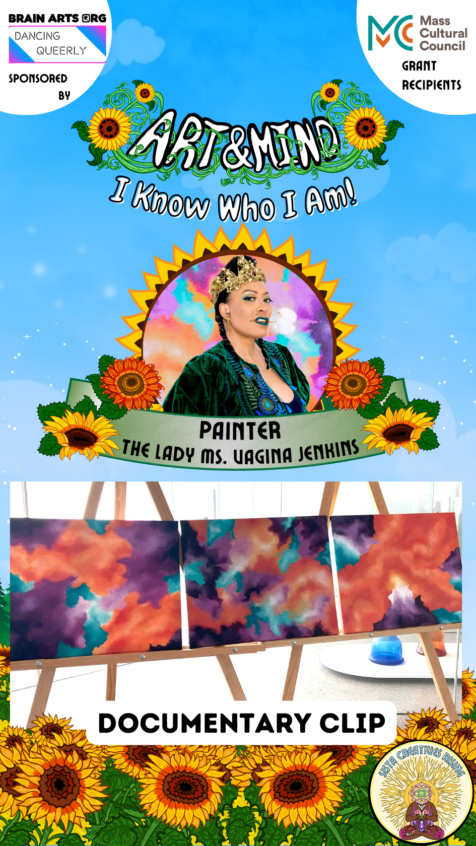 Background, banner & sunflower photo frame by Nabila Nugroho