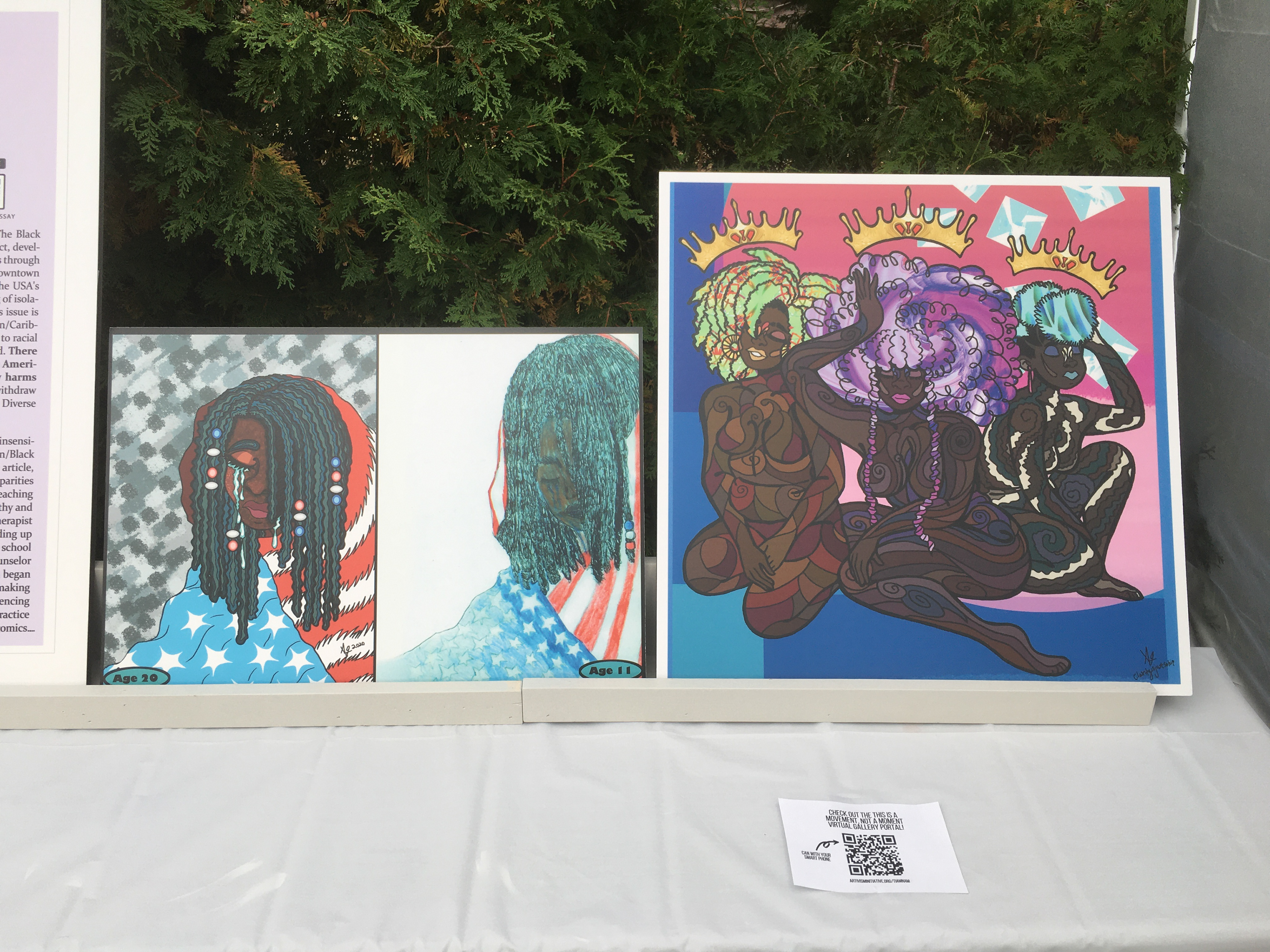 My Art, "Conflicted: Then Vs Now" and "Curls and Curves"