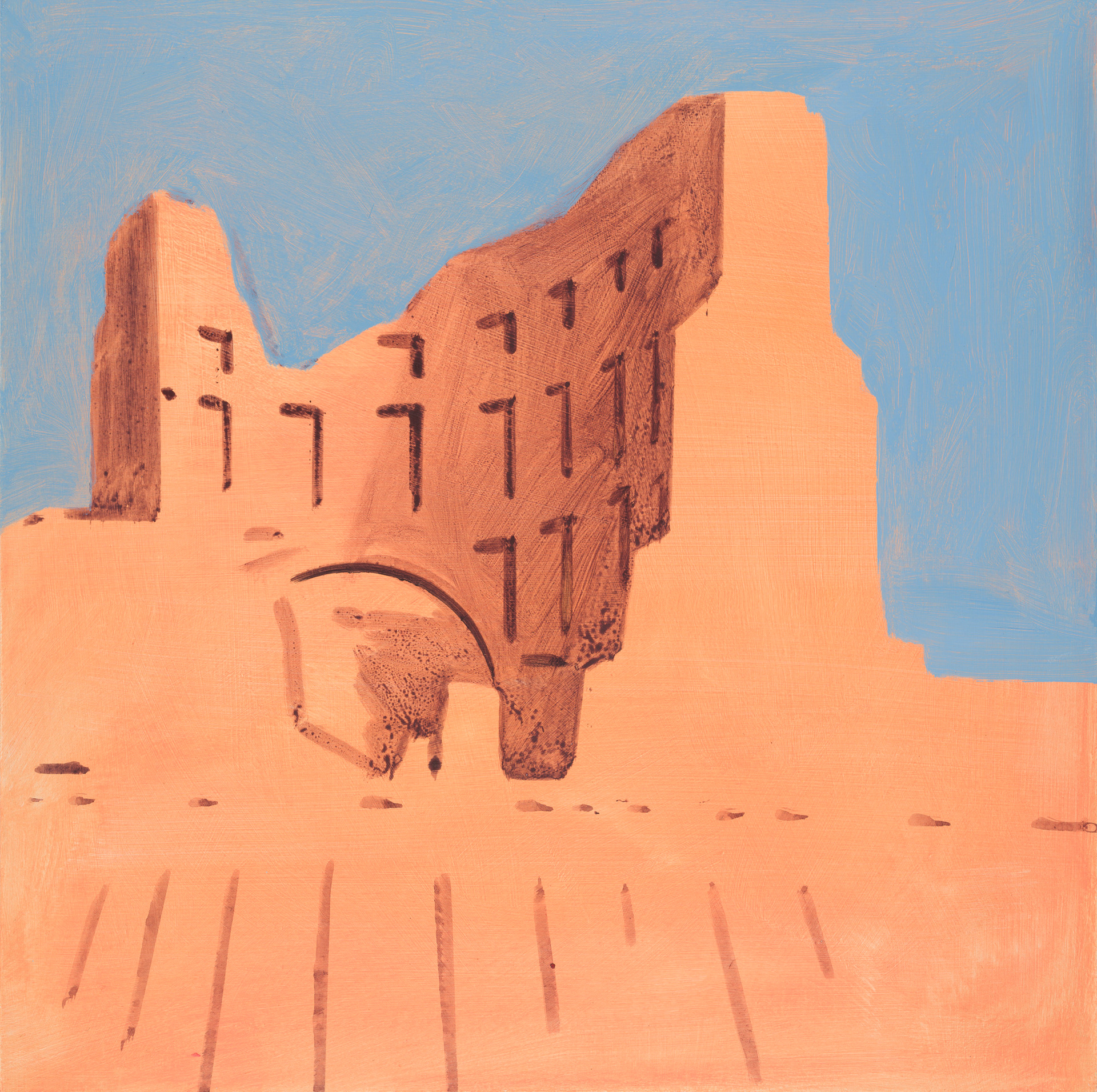 Roma 14_2024_40x40cm_acrylic on hardboard