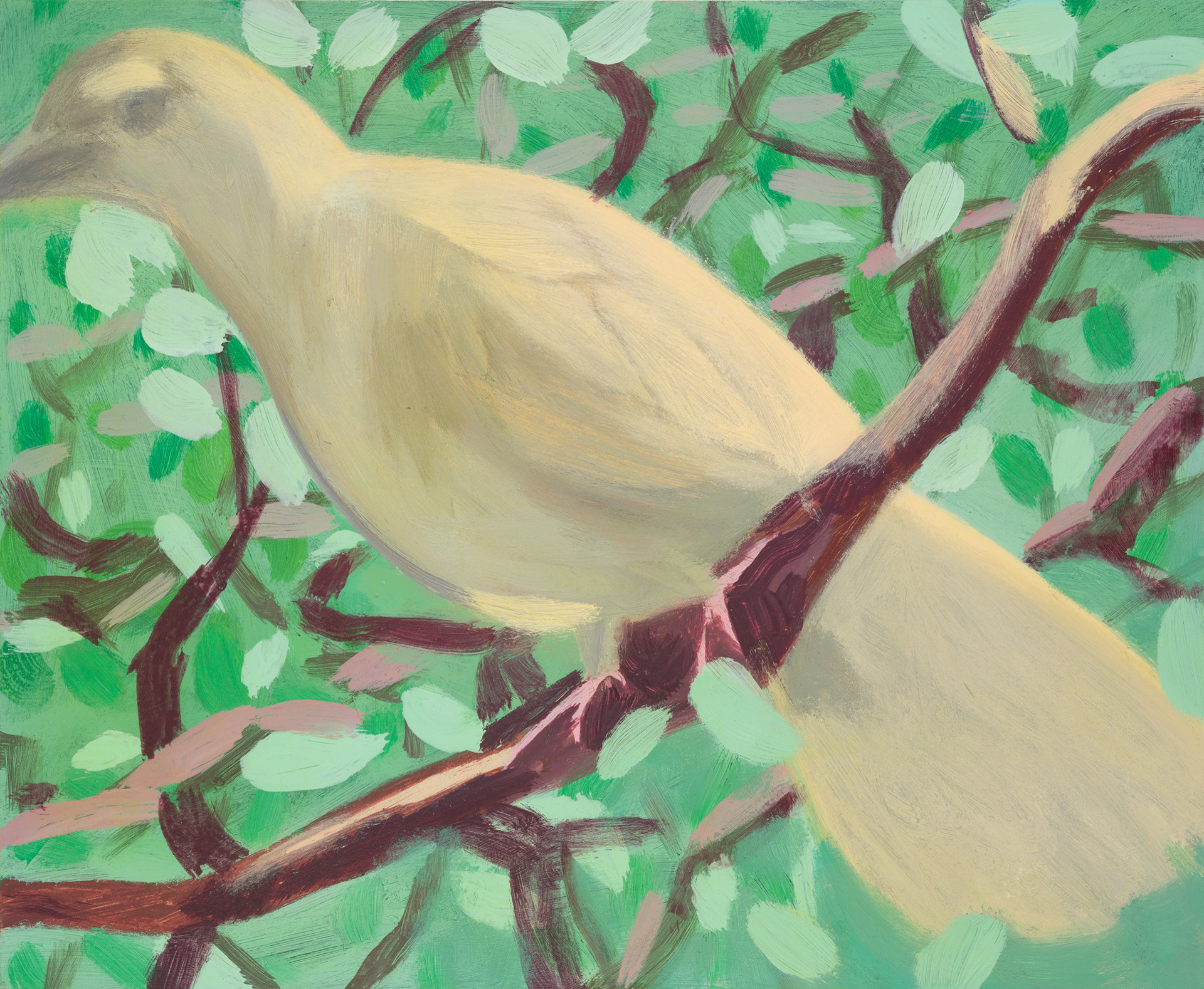 Uccelli di Roma LXXV, 2024, 25x30 cm, acrylic on hardboard