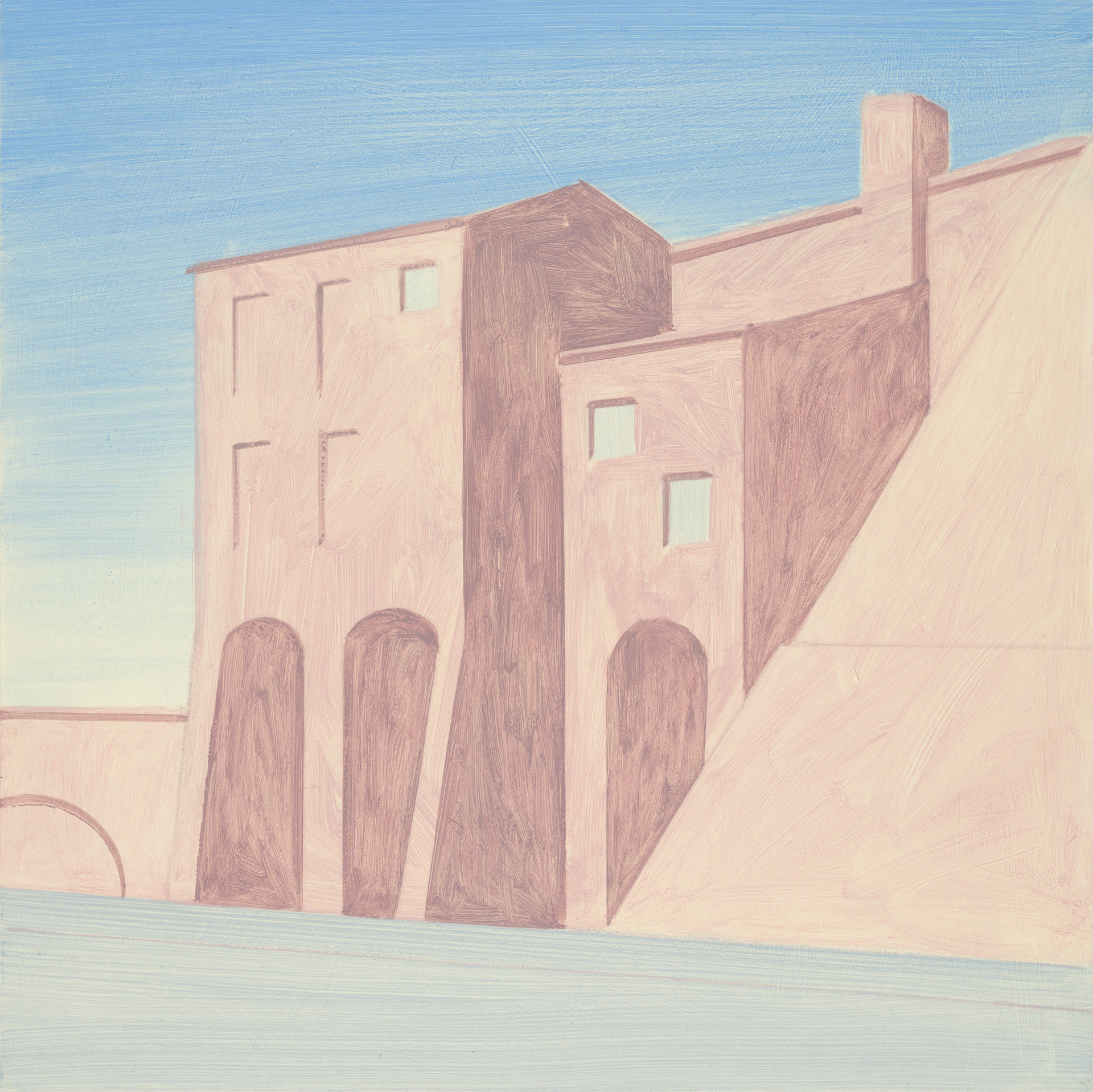 Roman sketches XXIV, 2024, 40x40 cm, acrylic on hardboard