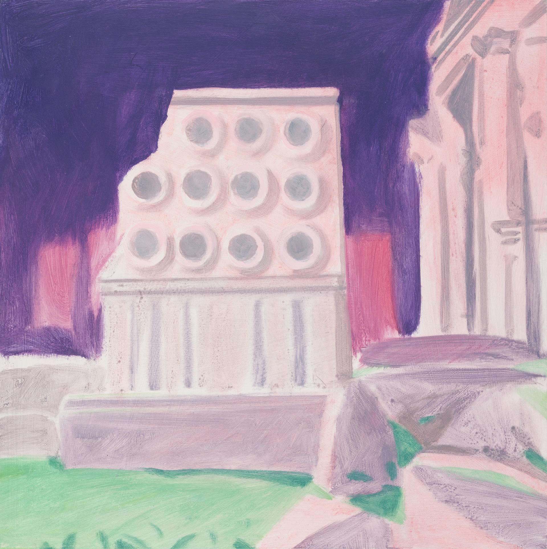 Roma 07_2024_40x40cm_acrylic on hardboard