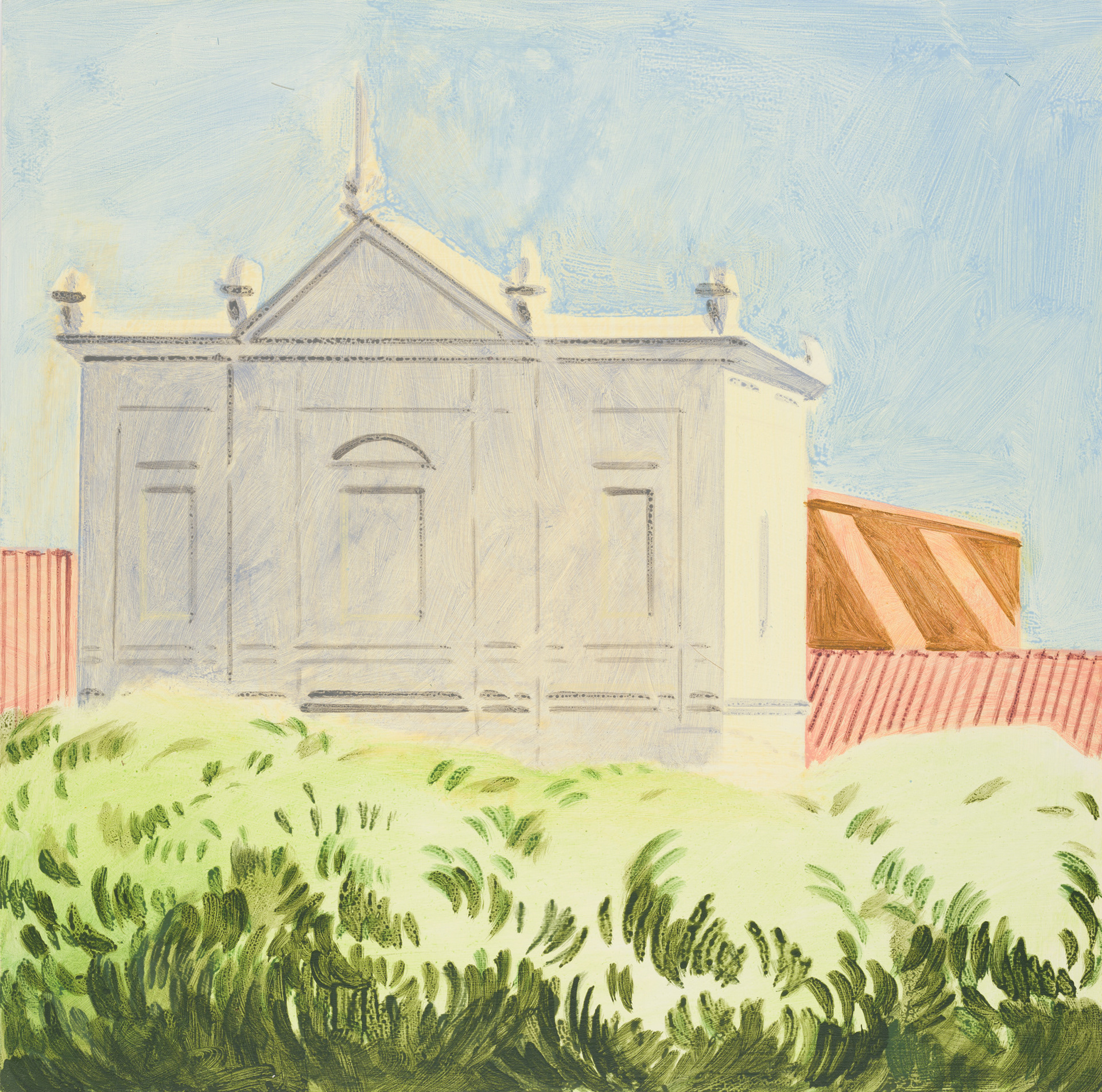 Roman sketches XXX, 2024, 40x40 cm, acrylic on hardboard