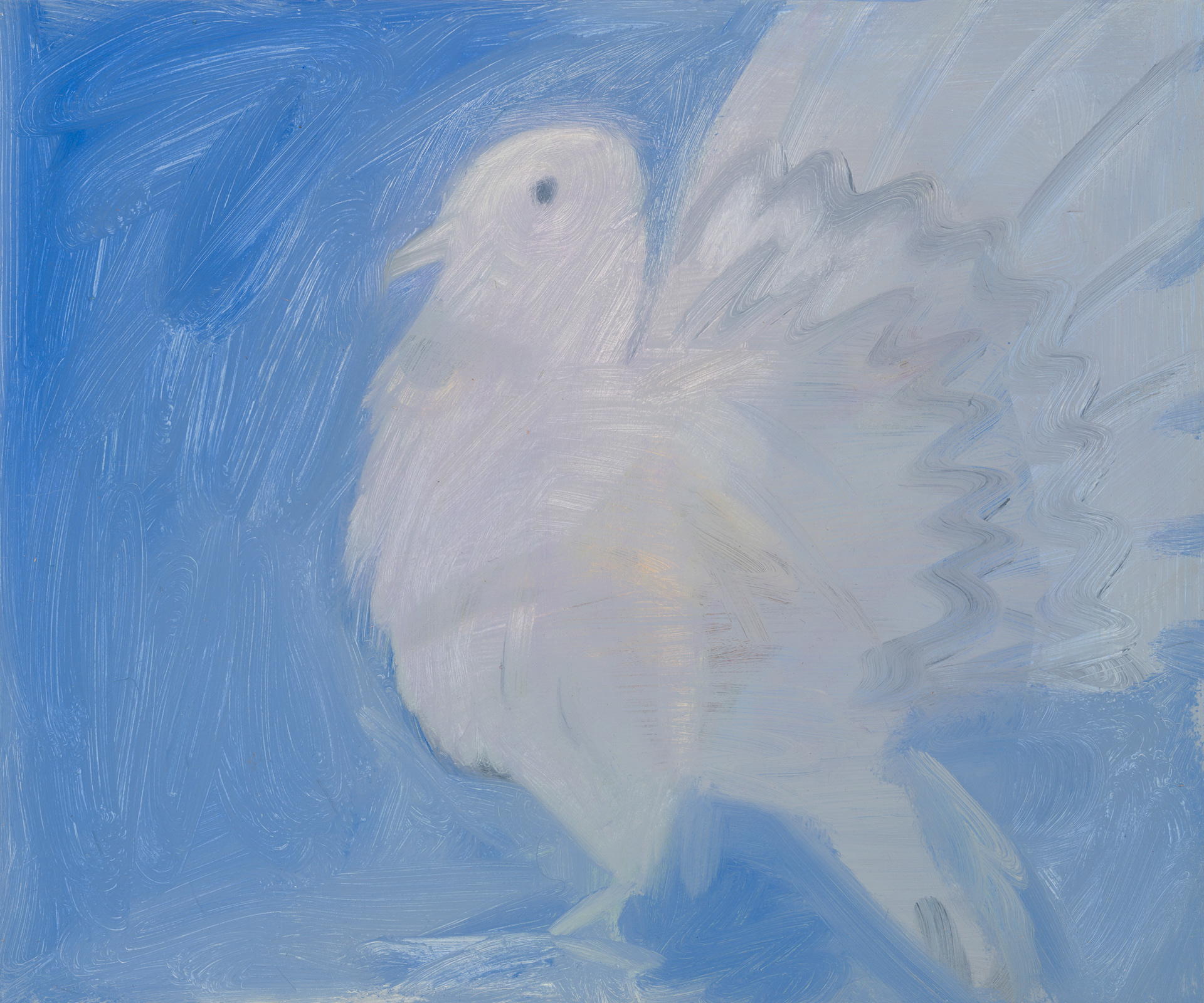 Uccelli di Roma XXVII, 2024, 25x30 cm, acrylic on hardboard