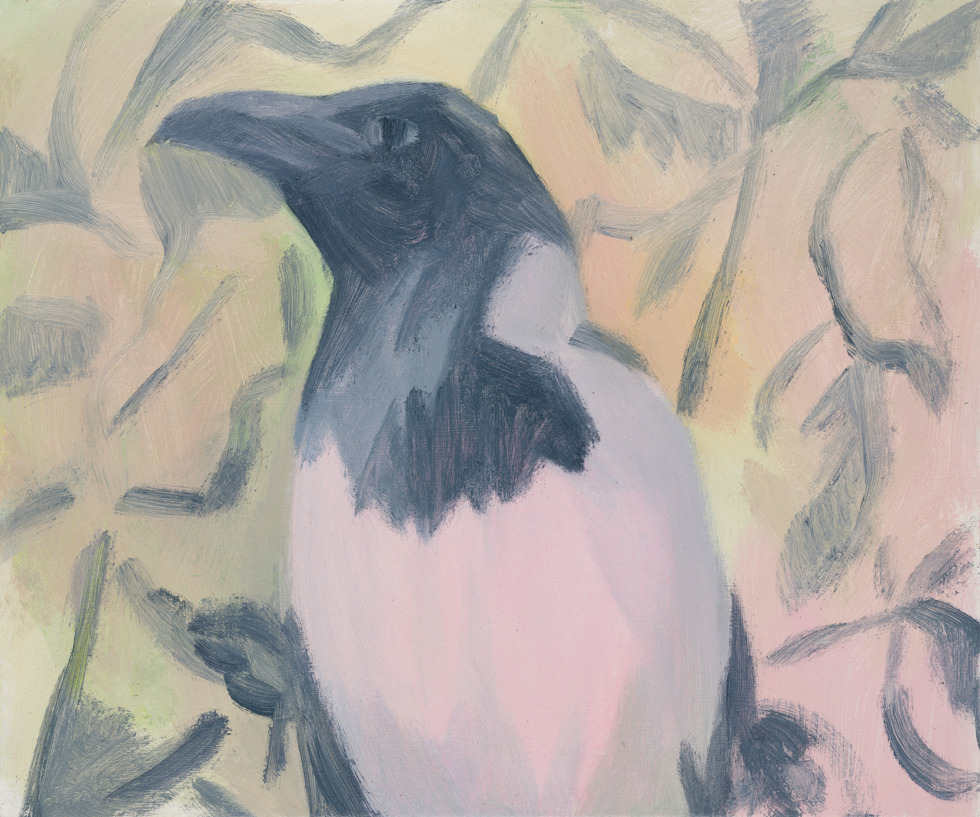 Uccelli di Roma 54_2024_25x30cm_acrylic on hardboard