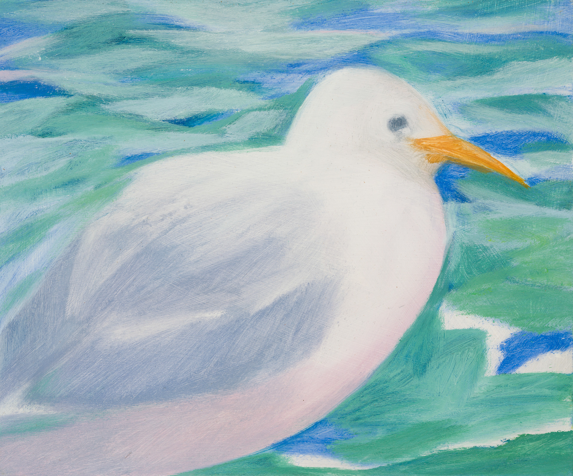 Uccelli di Roma 31_2024_25x30cm_acrylic on hardboard