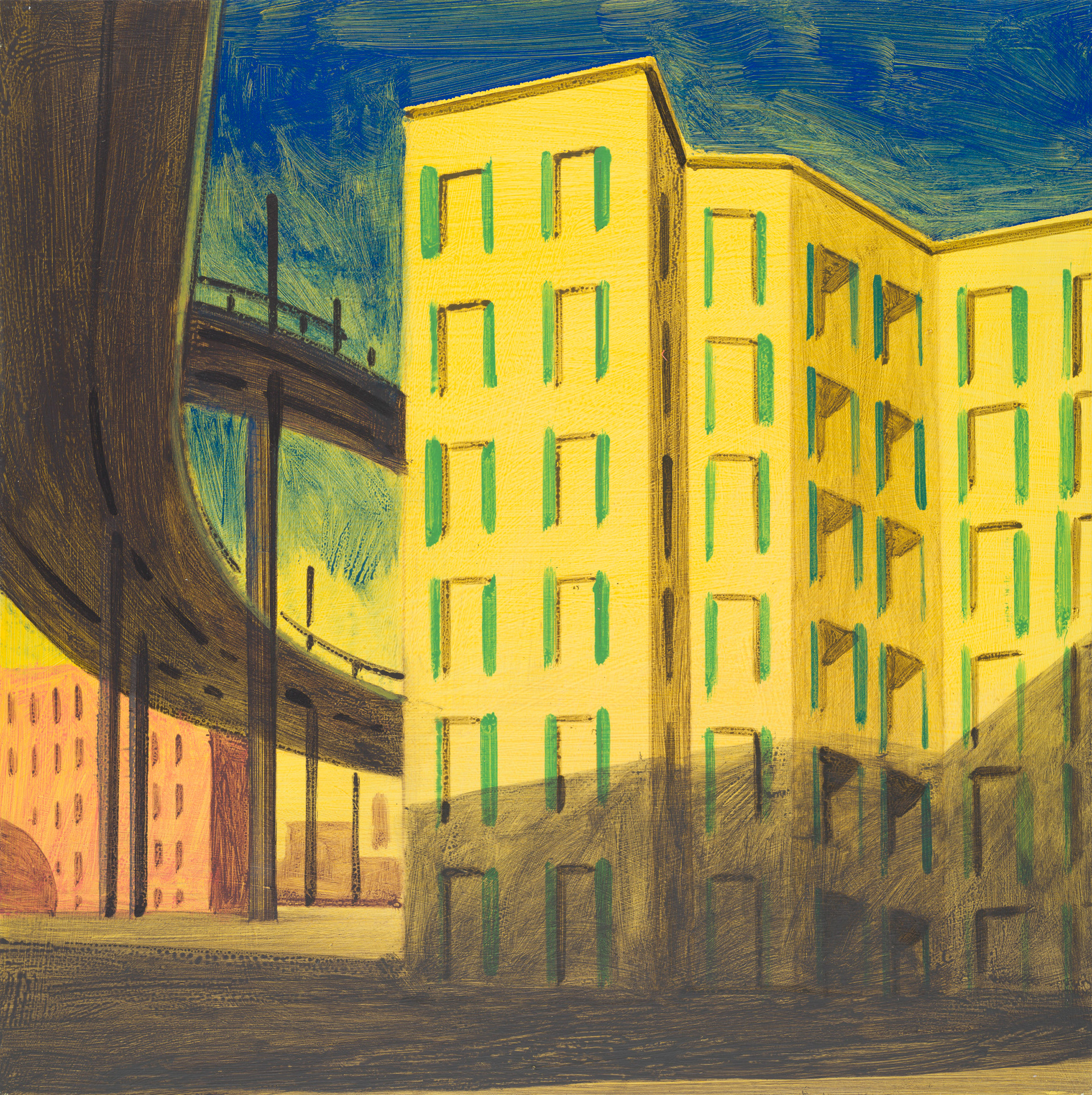 Roman sketches XXV, 2024, 40x40 cm, acrylic on hardboard