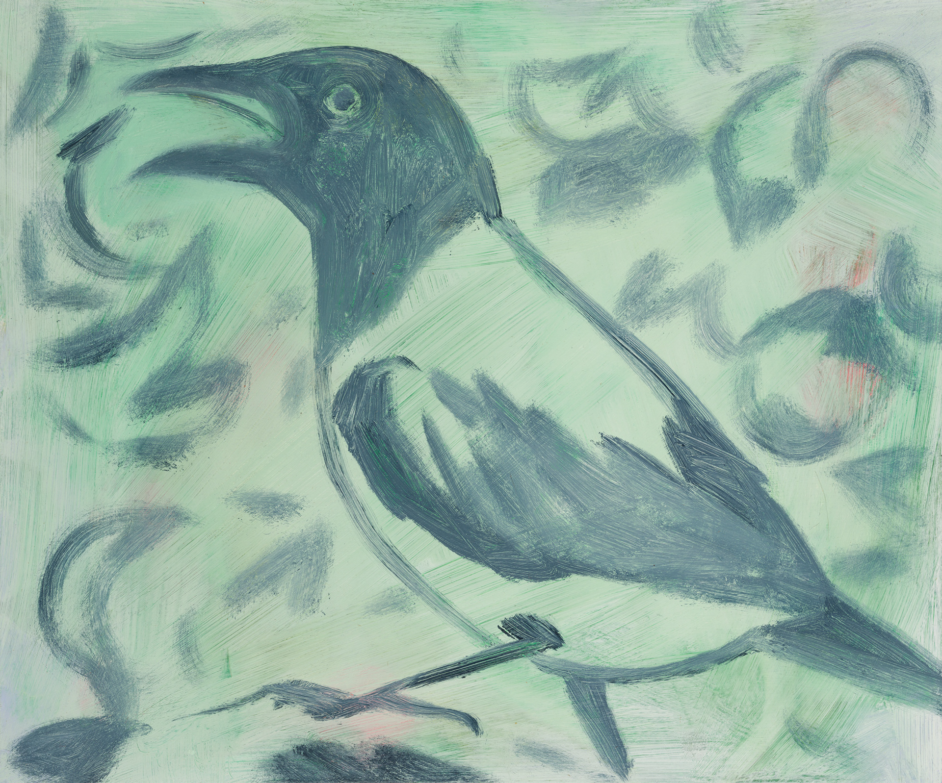 Uccelli di Roma 06_2024_25x30cm_acrylic on hardboard