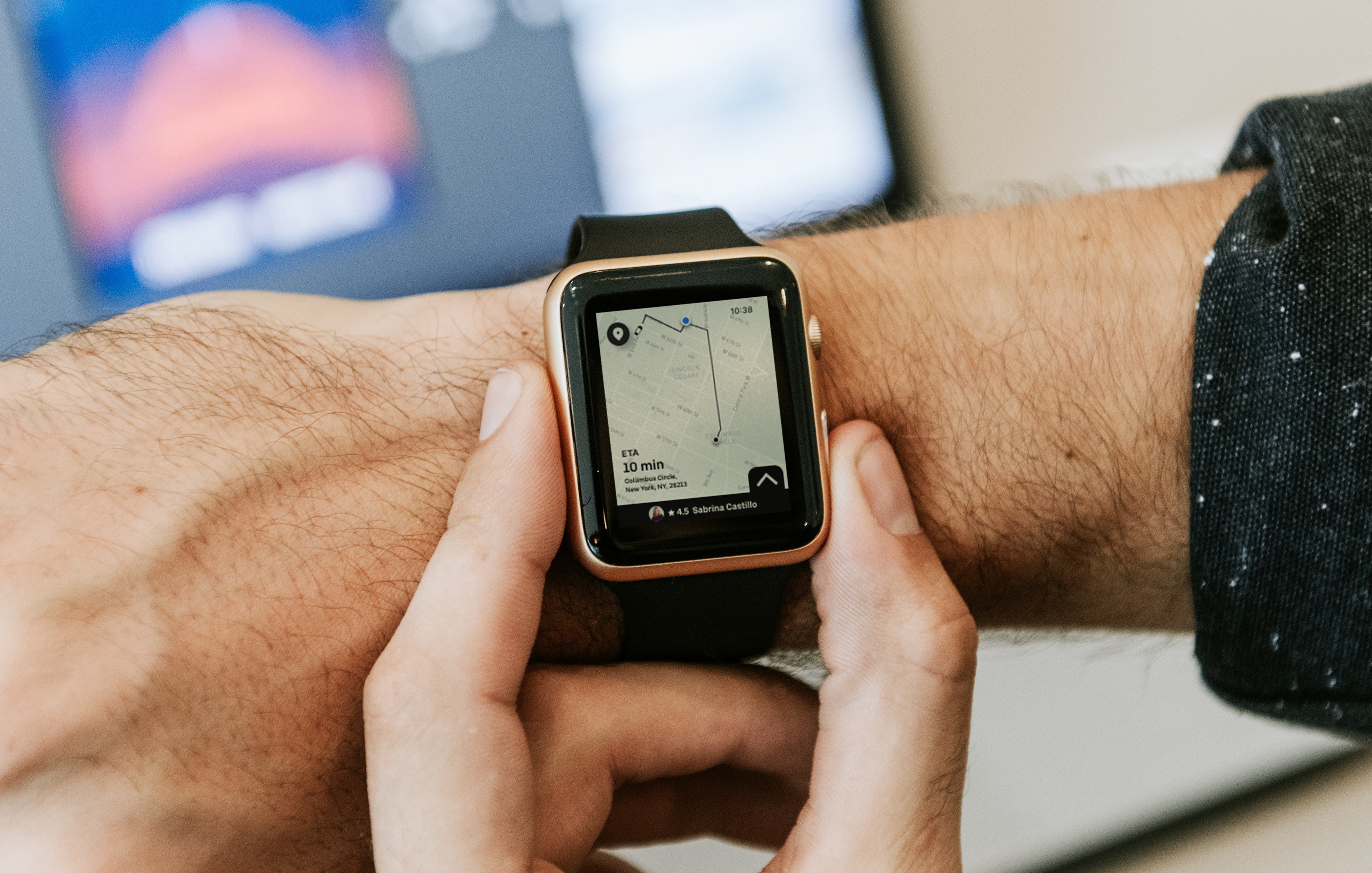 Uber Applewatch App Mockup